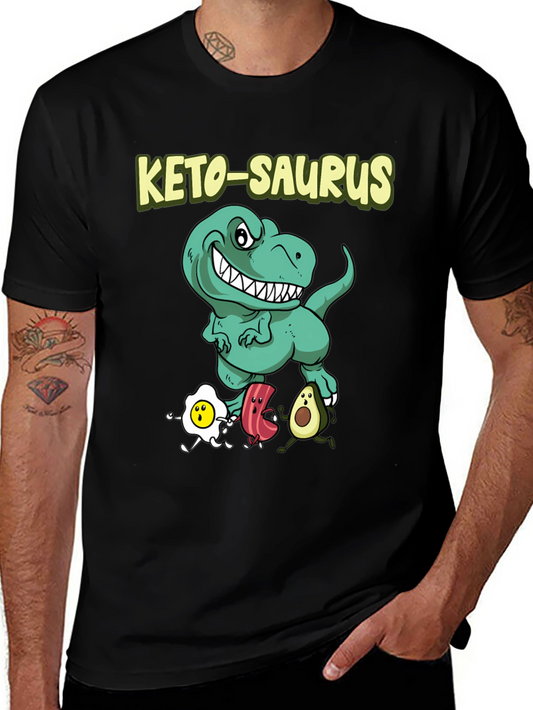 Keto-Saurus T-Shirt - Funny Dinosaur Keto Diet Tee