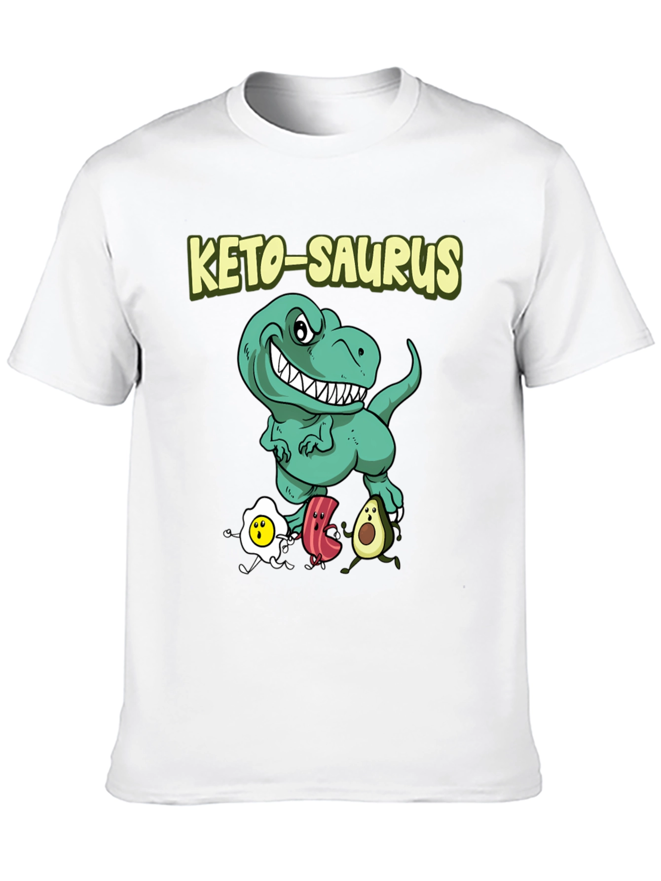 Keto-Saurus T-Shirt - Funny Dinosaur Keto Diet Tee