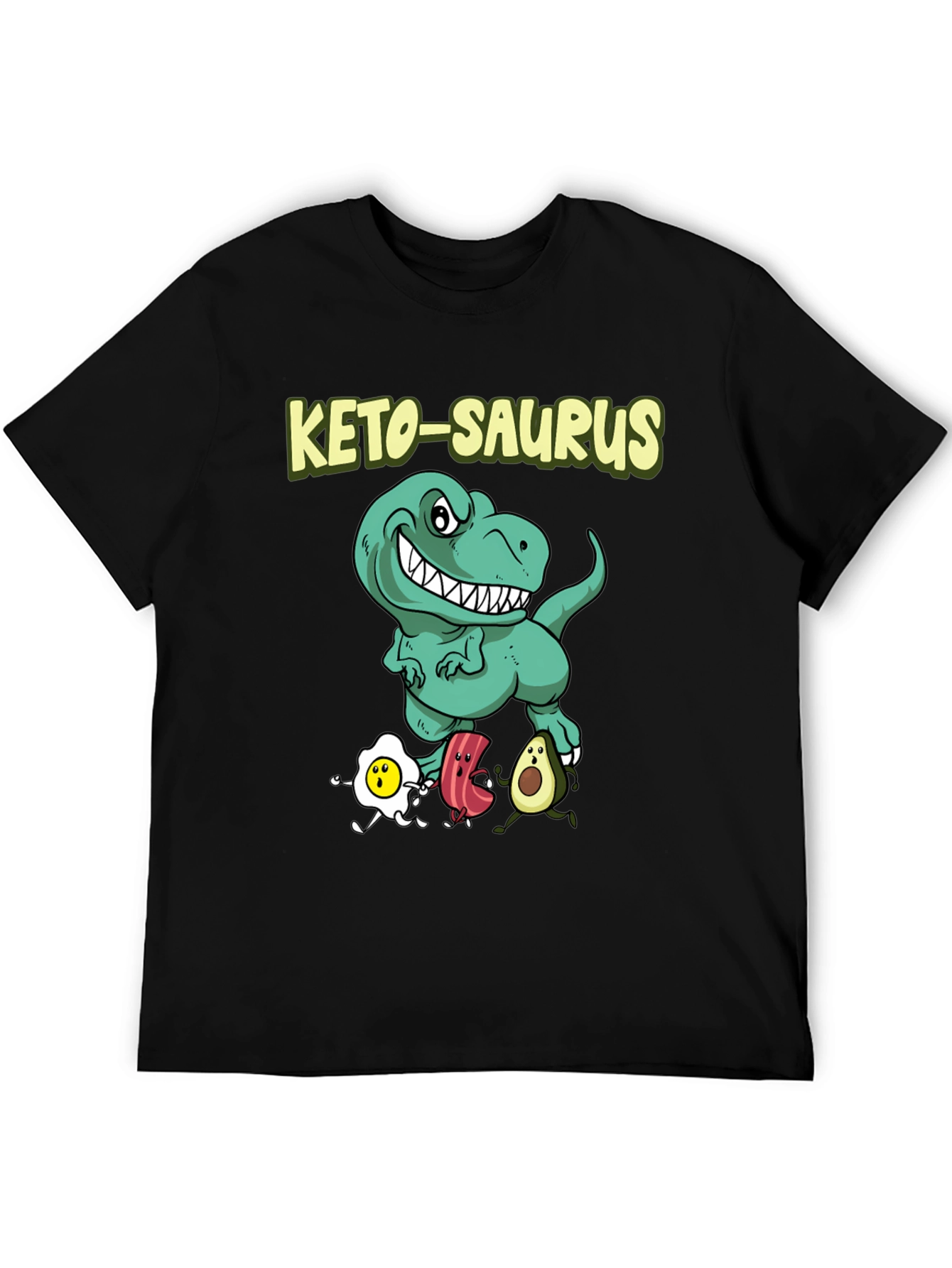 Keto-Saurus T-Shirt - Funny Dinosaur Keto Diet Tee