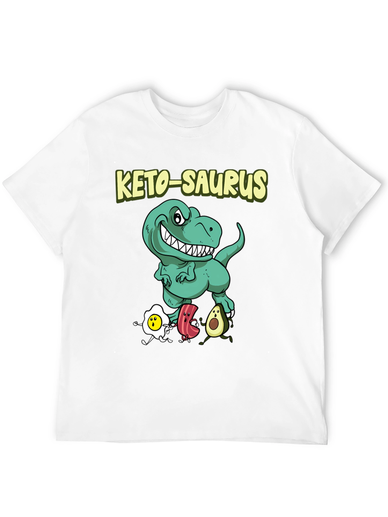 Keto-Saurus T-Shirt - Funny Dinosaur Keto Diet Tee