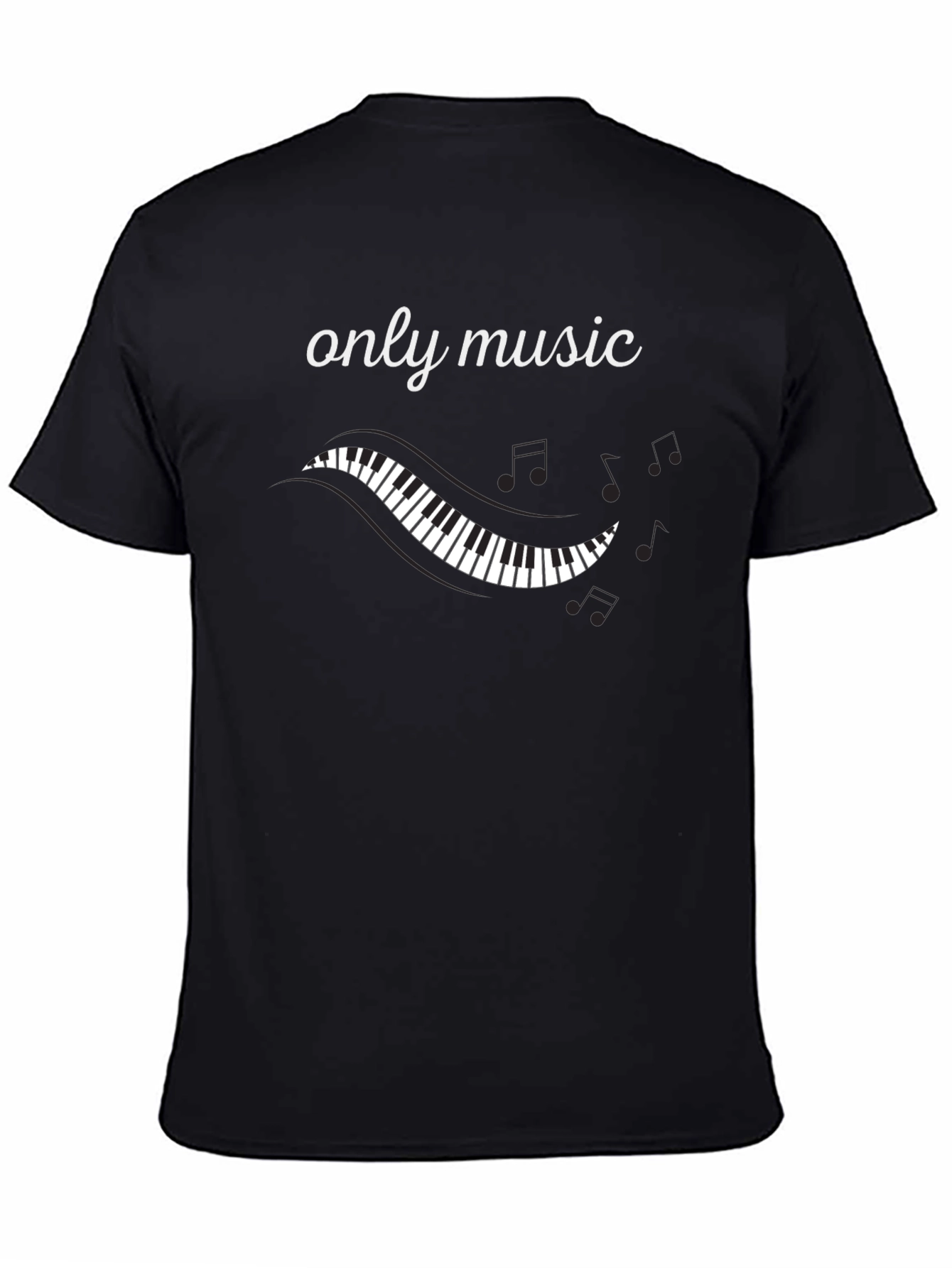 Only Music Piano Keys Graphic T-Shirt