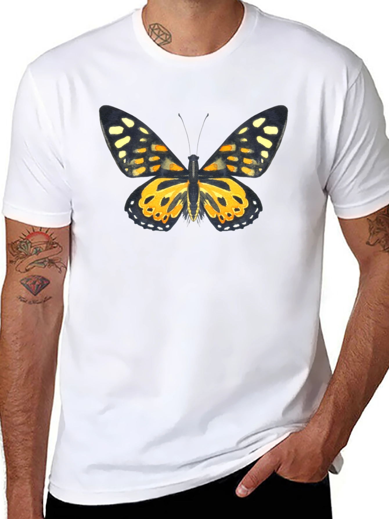 Butterfly Graphic Black T-Shirt