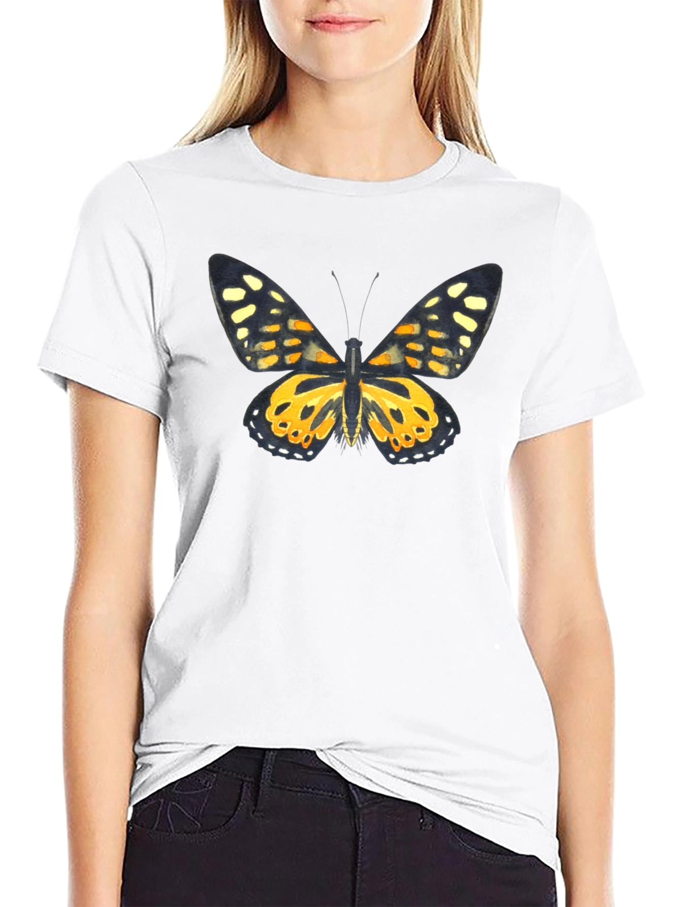 Butterfly Graphic Black T-Shirt