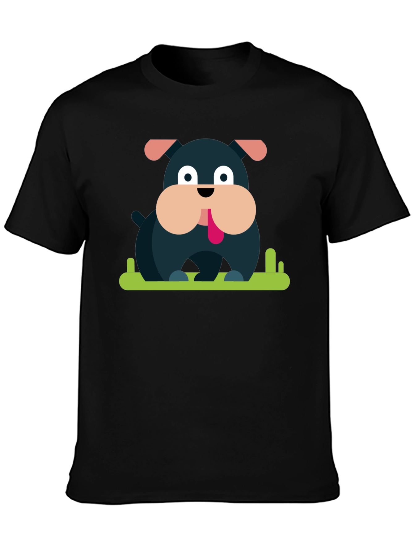 Bulldog Graphic Black T-Shirt