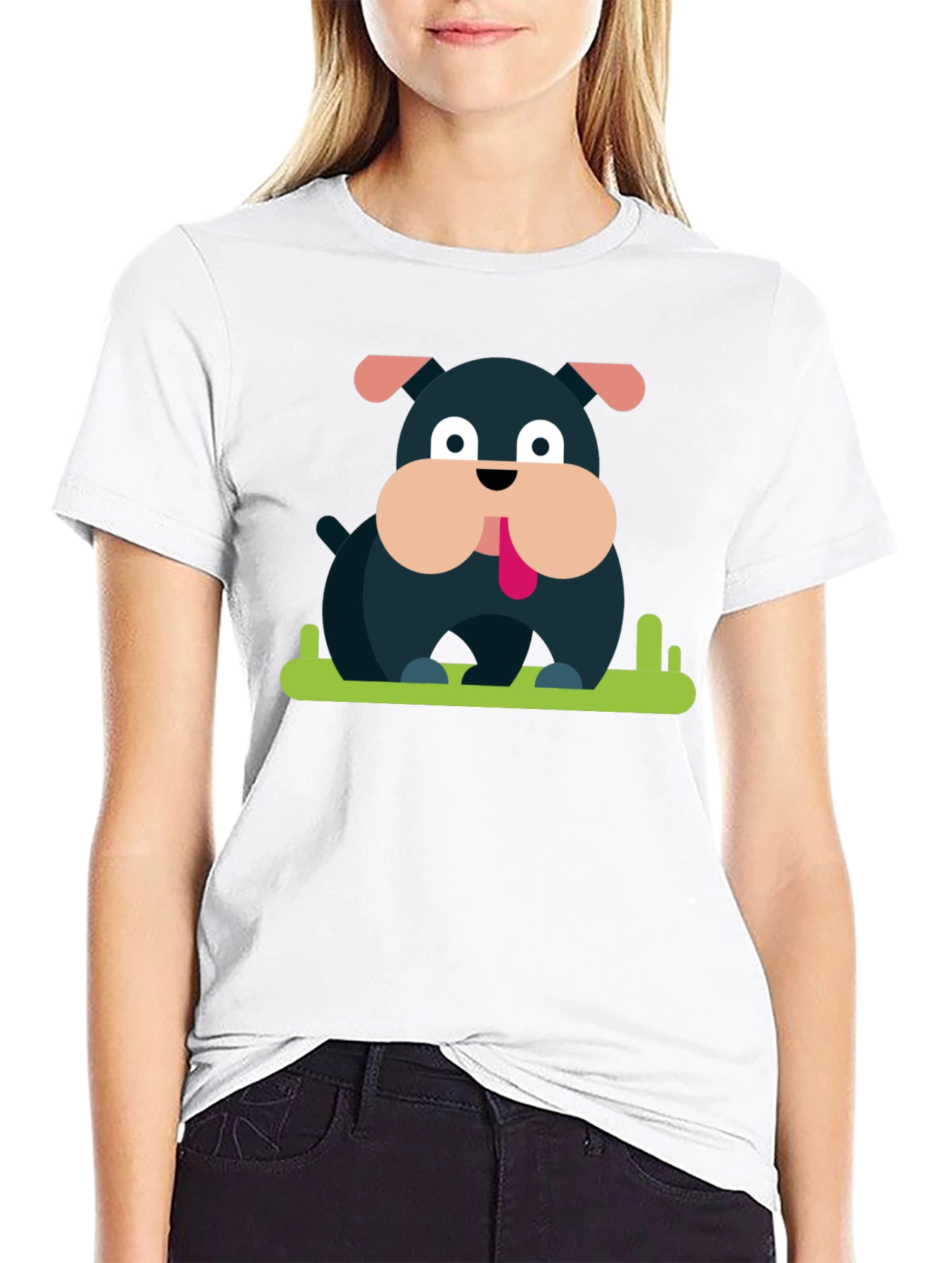 Bulldog Graphic Black T-Shirt