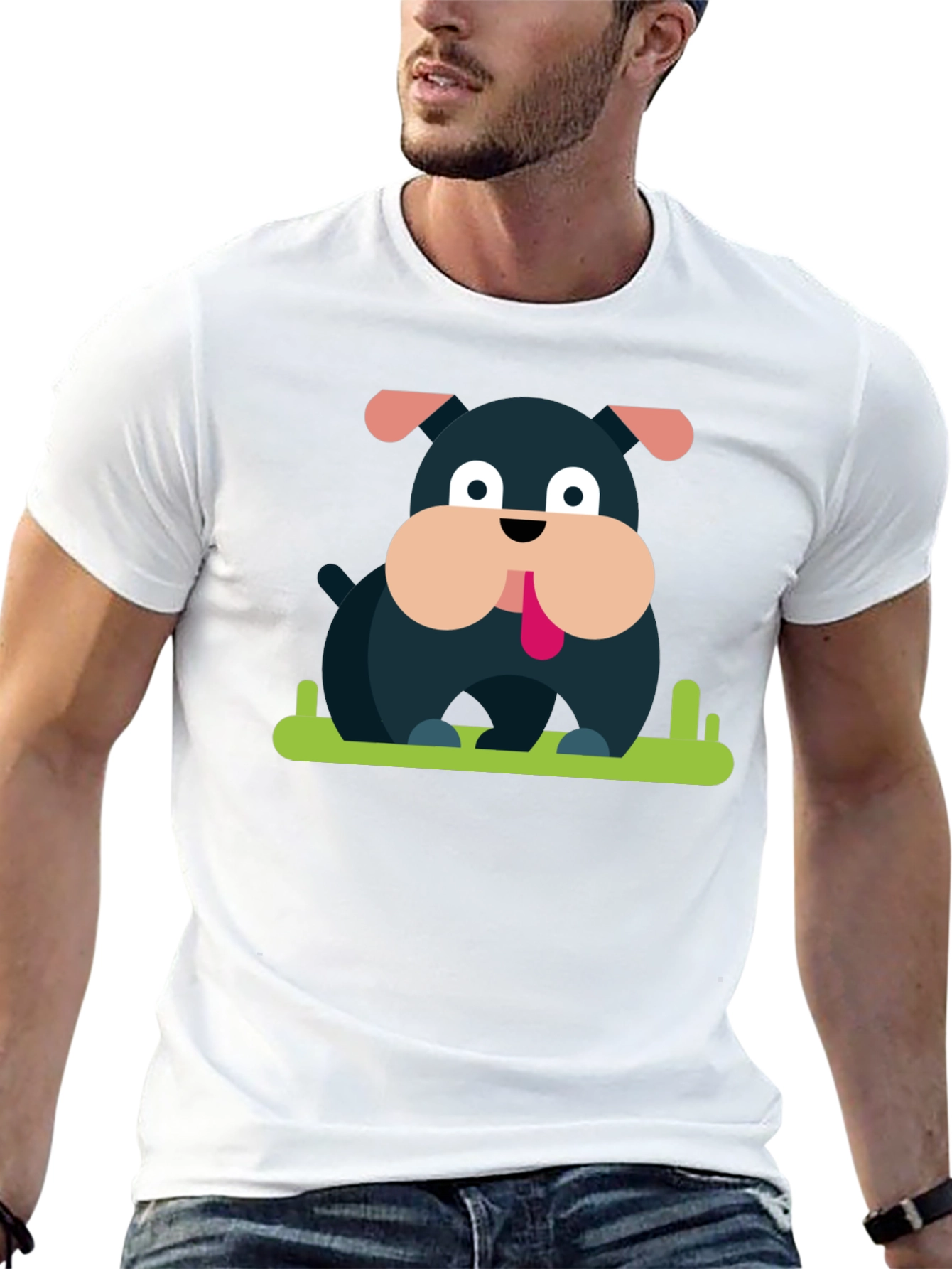 Bulldog Graphic Black T-Shirt
