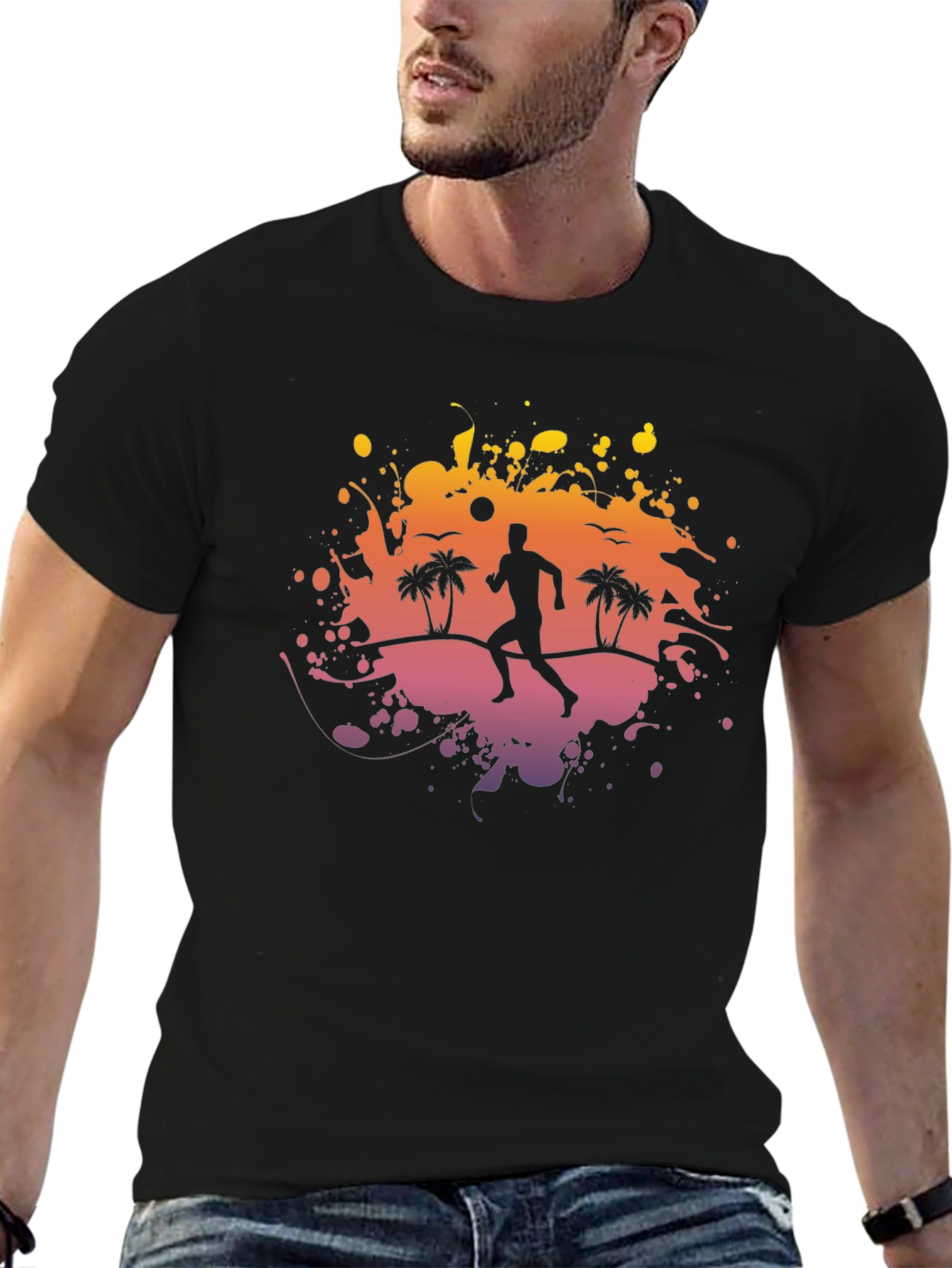 Sunset Beach Runner Graphic Tee