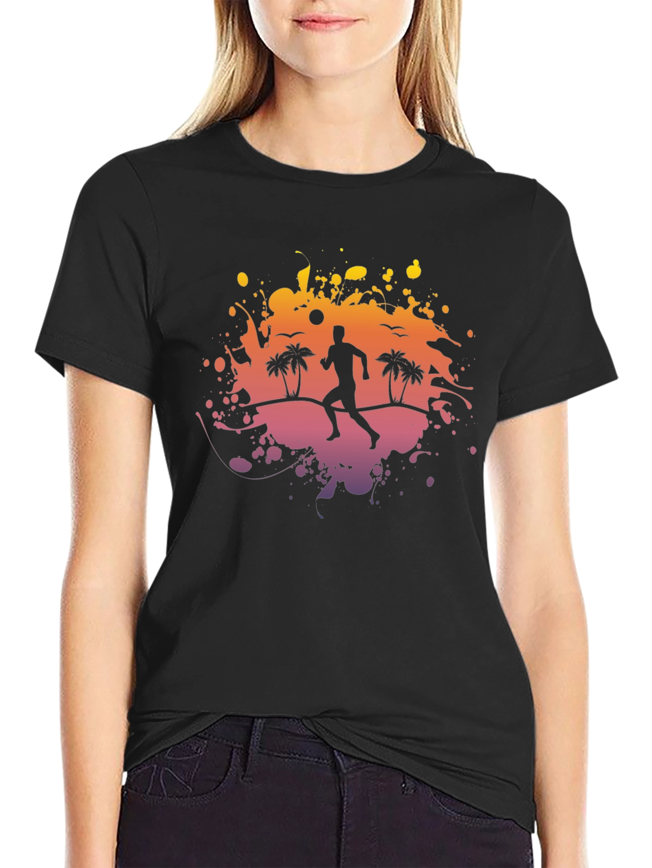 Sunset Beach Runner Graphic Tee