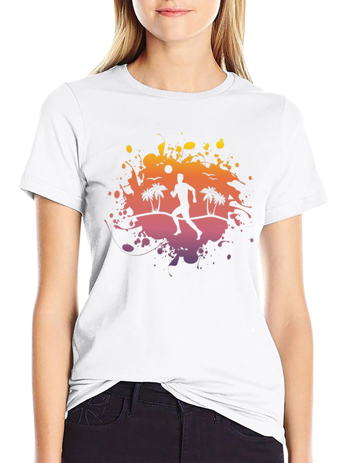 Sunset Beach Runner Graphic Tee