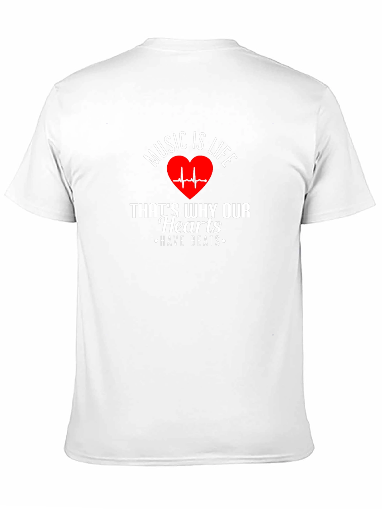 Music Is Life Heartbeat Graphic Tee