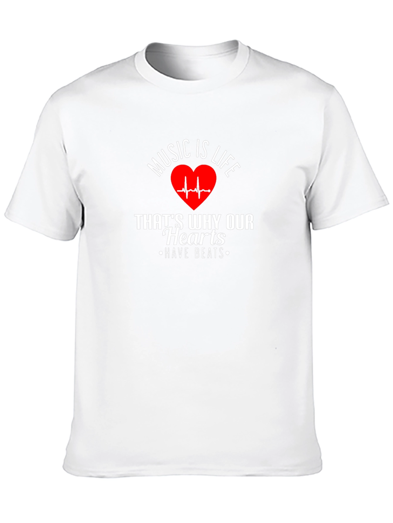 Music Is Life Heartbeat Graphic Tee