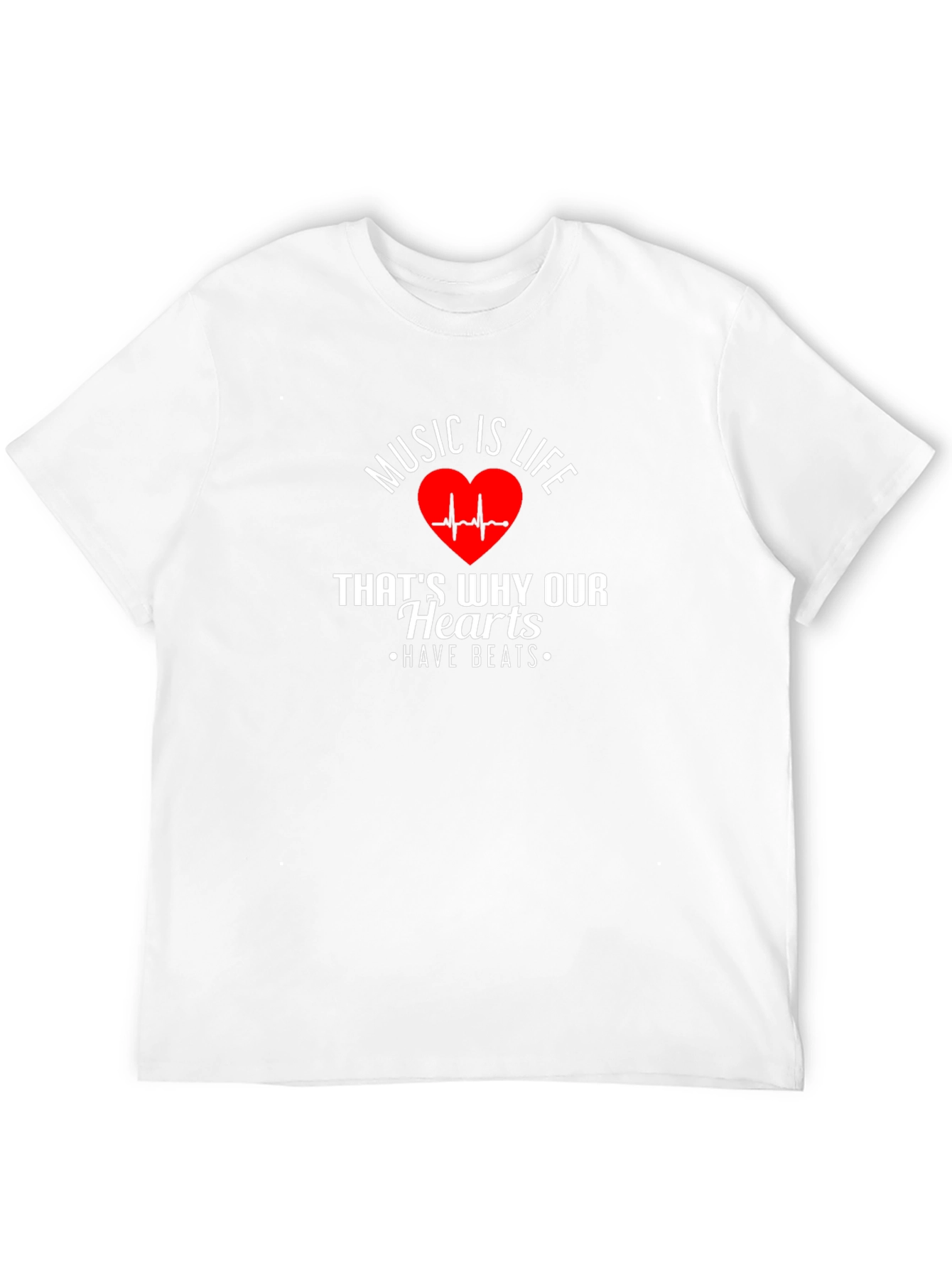 Music Is Life Heartbeat Graphic Tee