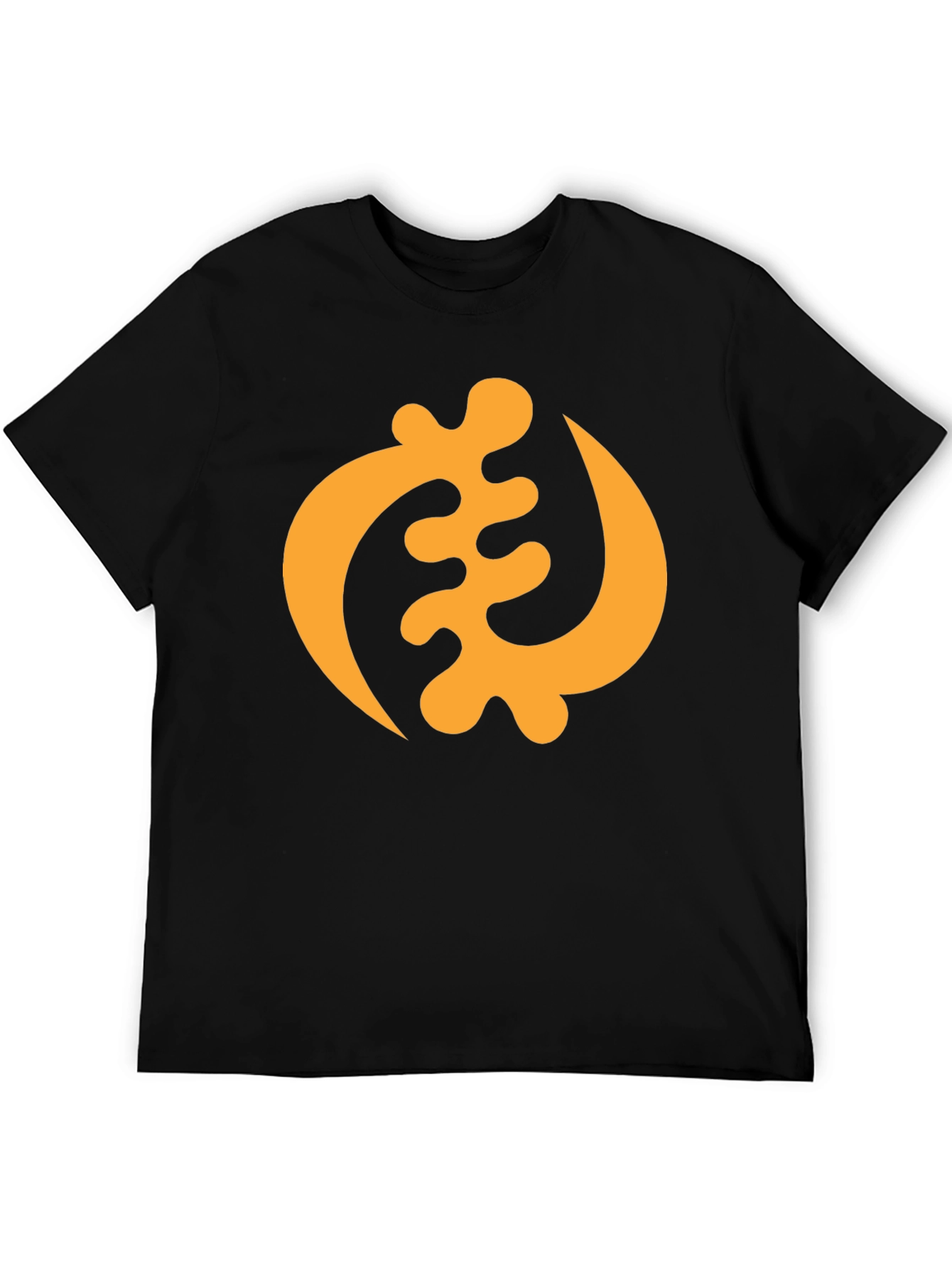 Black T-Shirt with Adinkra Symbol