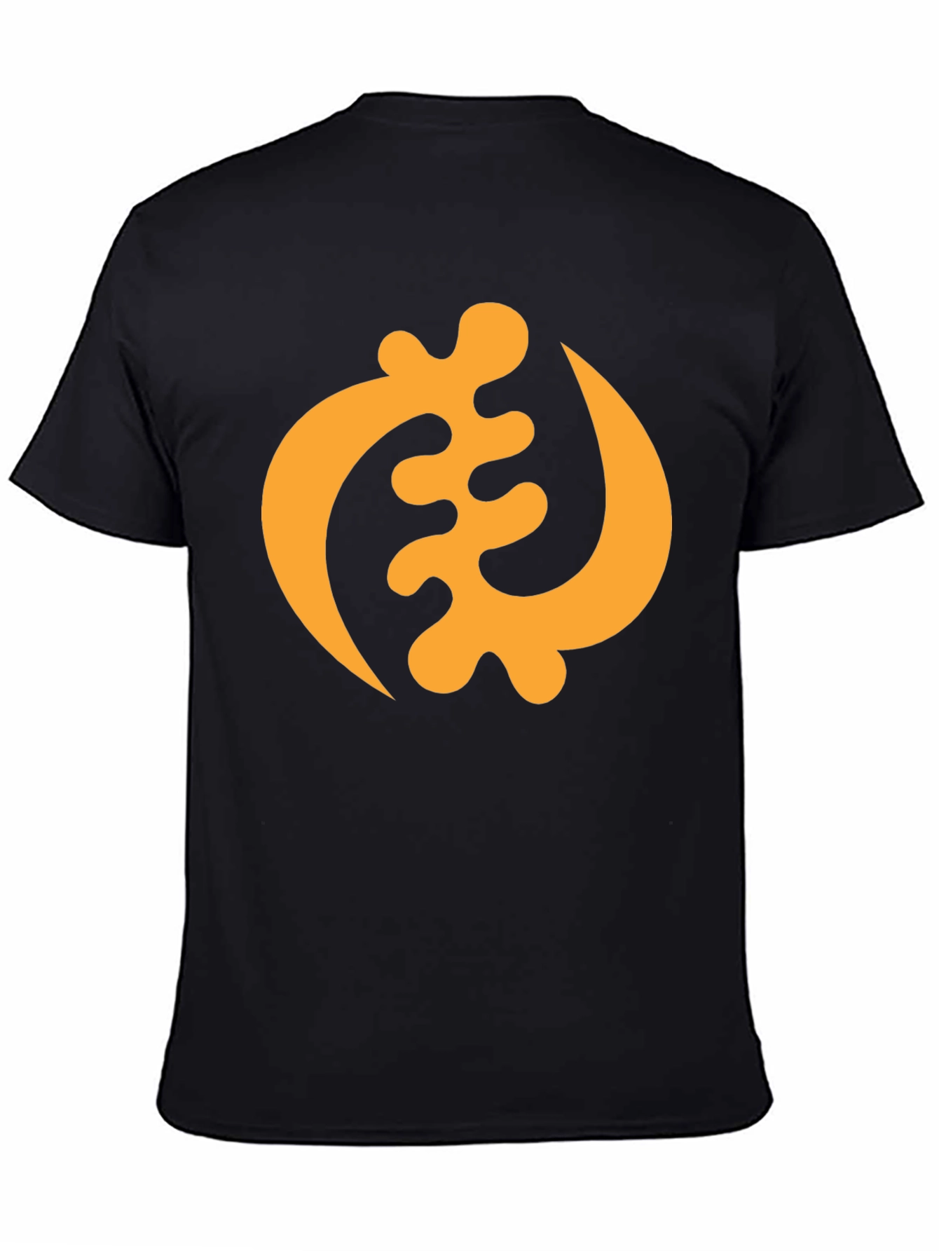 Black T-Shirt with Adinkra Symbol
