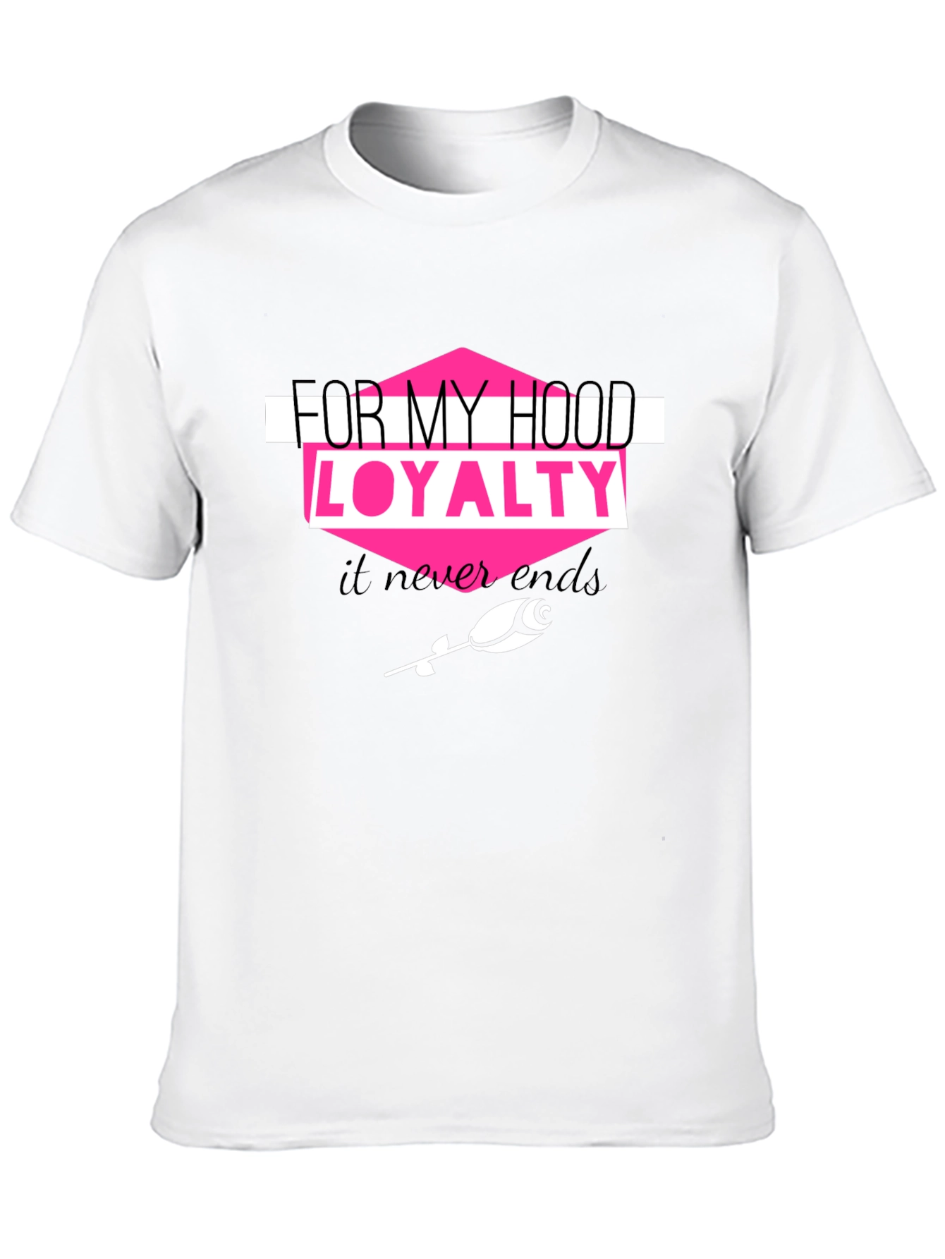 Hood Loyalty Graphic Tee - Trendy Black T-Shirt