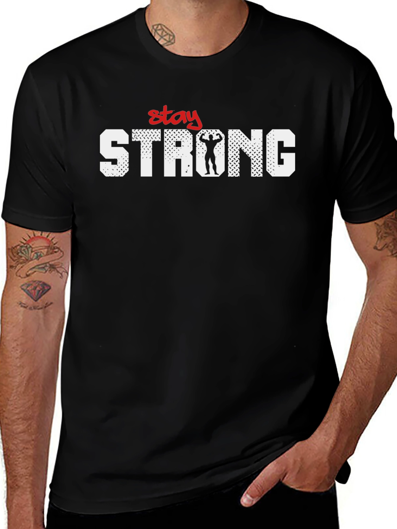 Stay Strong T-Shirt - Motivational Gym Fitness Tee