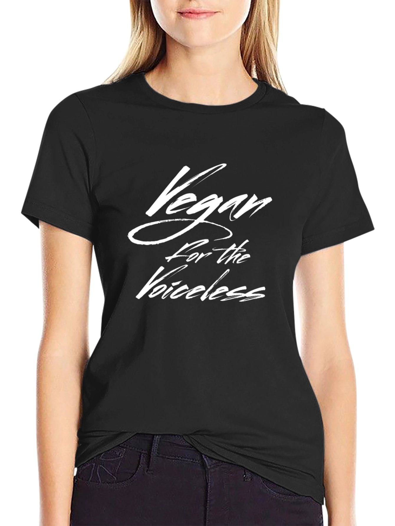 Vegan for the Voiceless Tee - Black