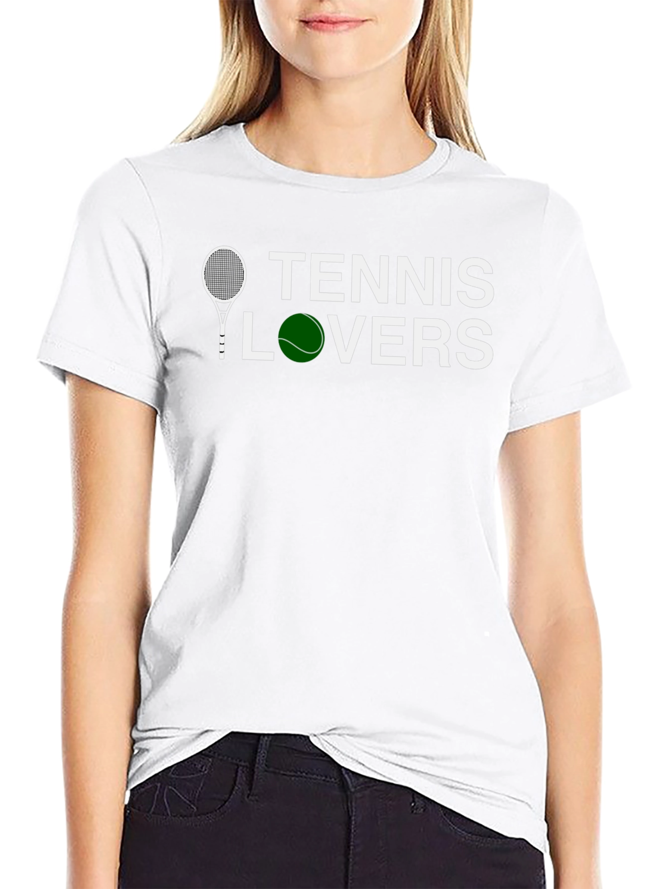 Tennis Lovers Graphic T-Shirt - Black