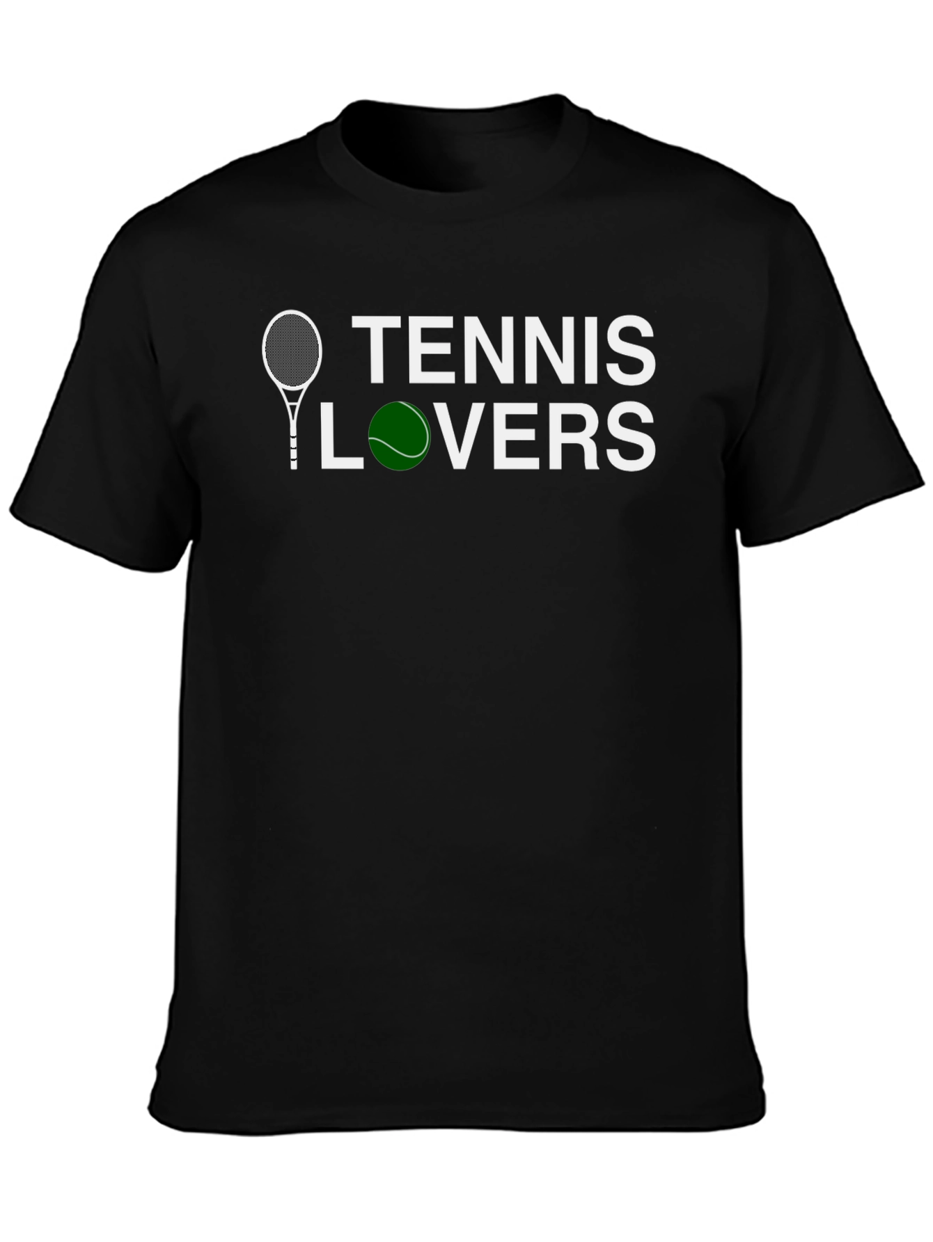Tennis Lovers Graphic T-Shirt - Black
