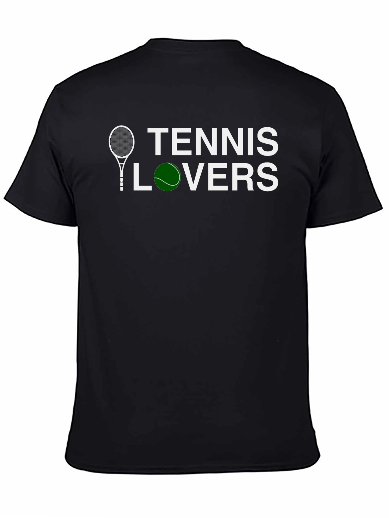 Tennis Lovers Graphic T-Shirt - Black
