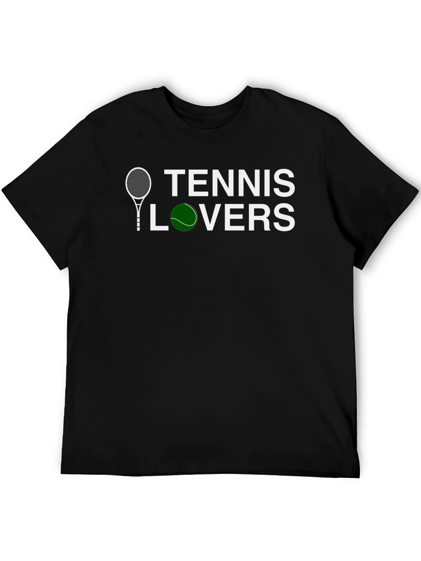 Tennis Lovers Graphic T-Shirt - Black