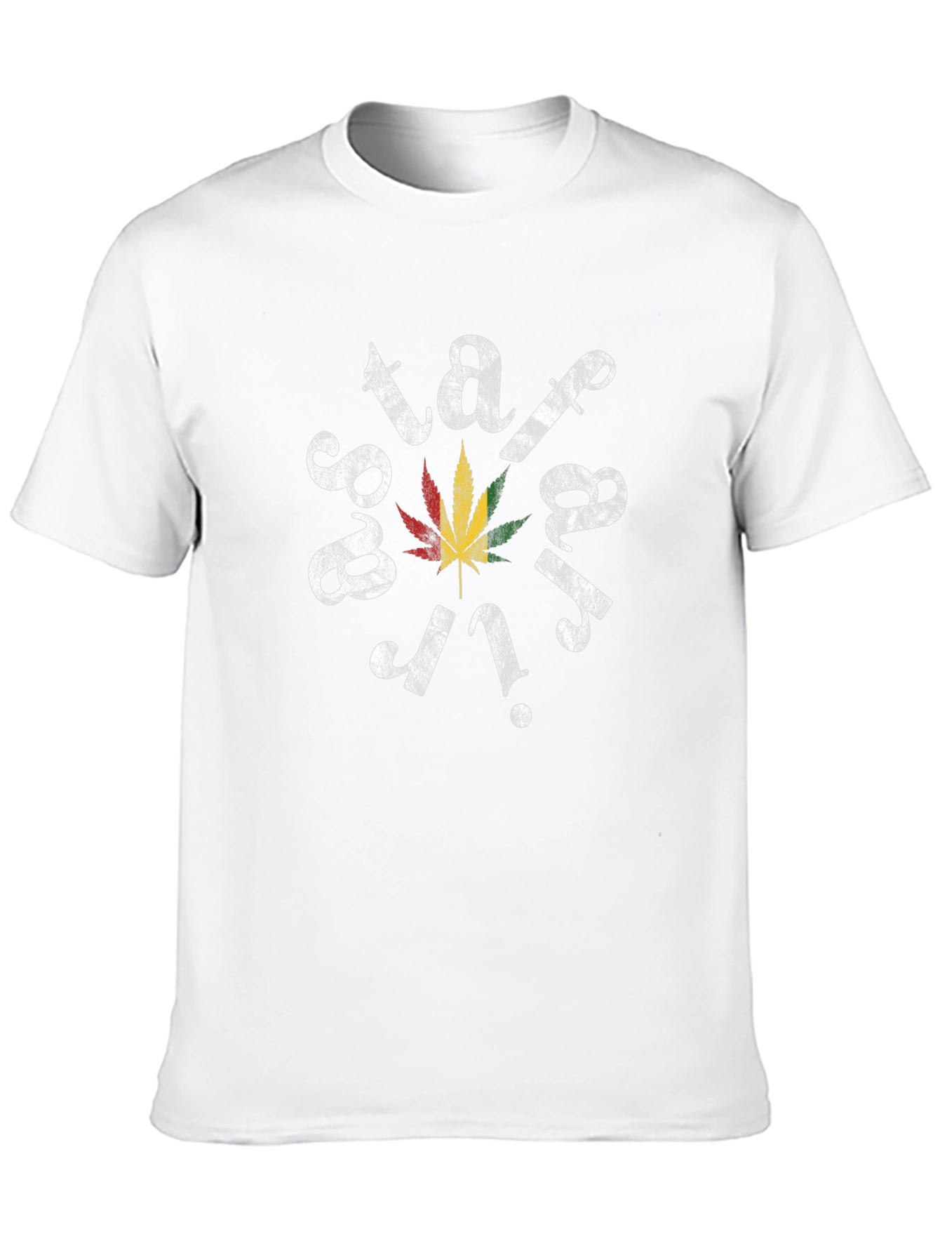 Stay High Weed Leaf Graphic Black T-Shirt