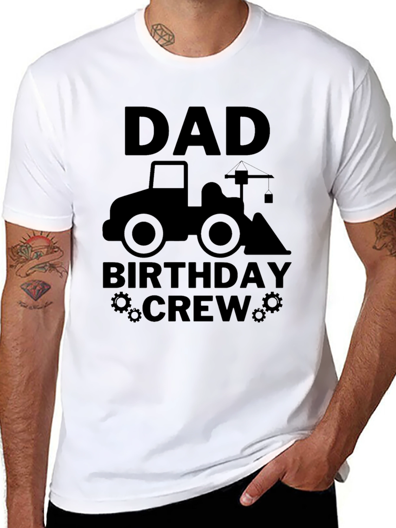 Dad Birthday Crew Construction T-Shirt