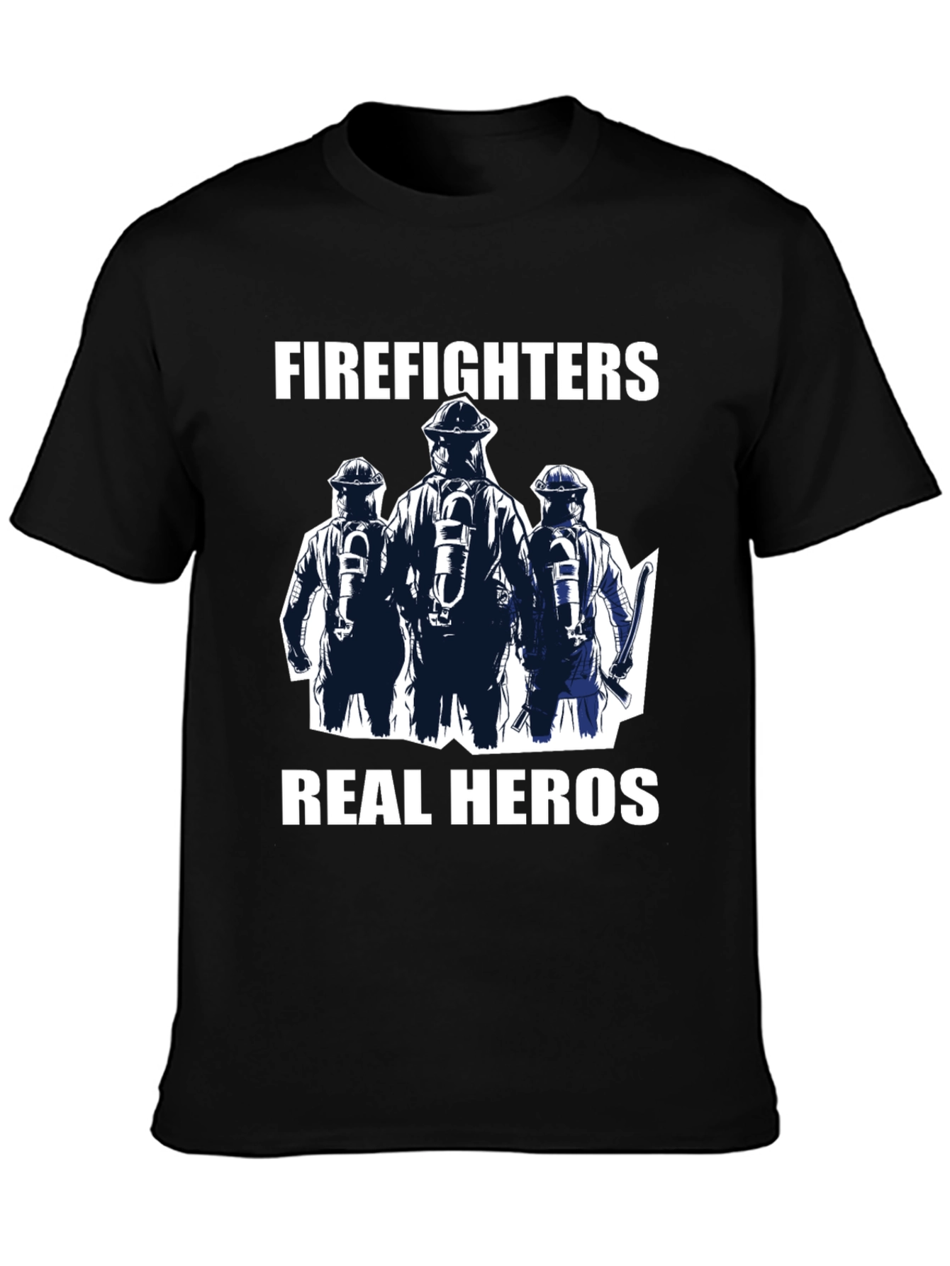 Firefighters Real Heros Graphic T-Shirt