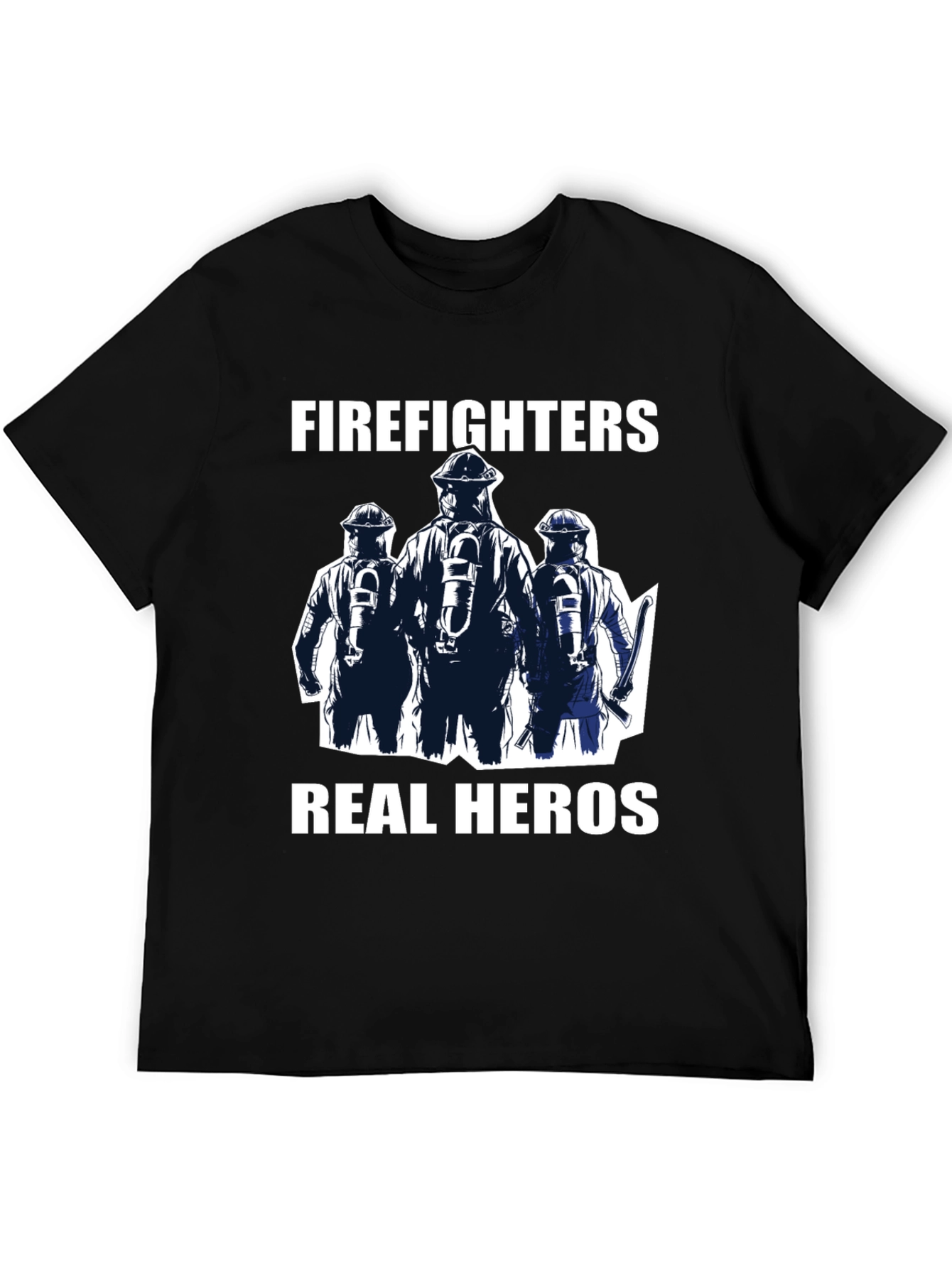 Firefighters Real Heros Graphic T-Shirt