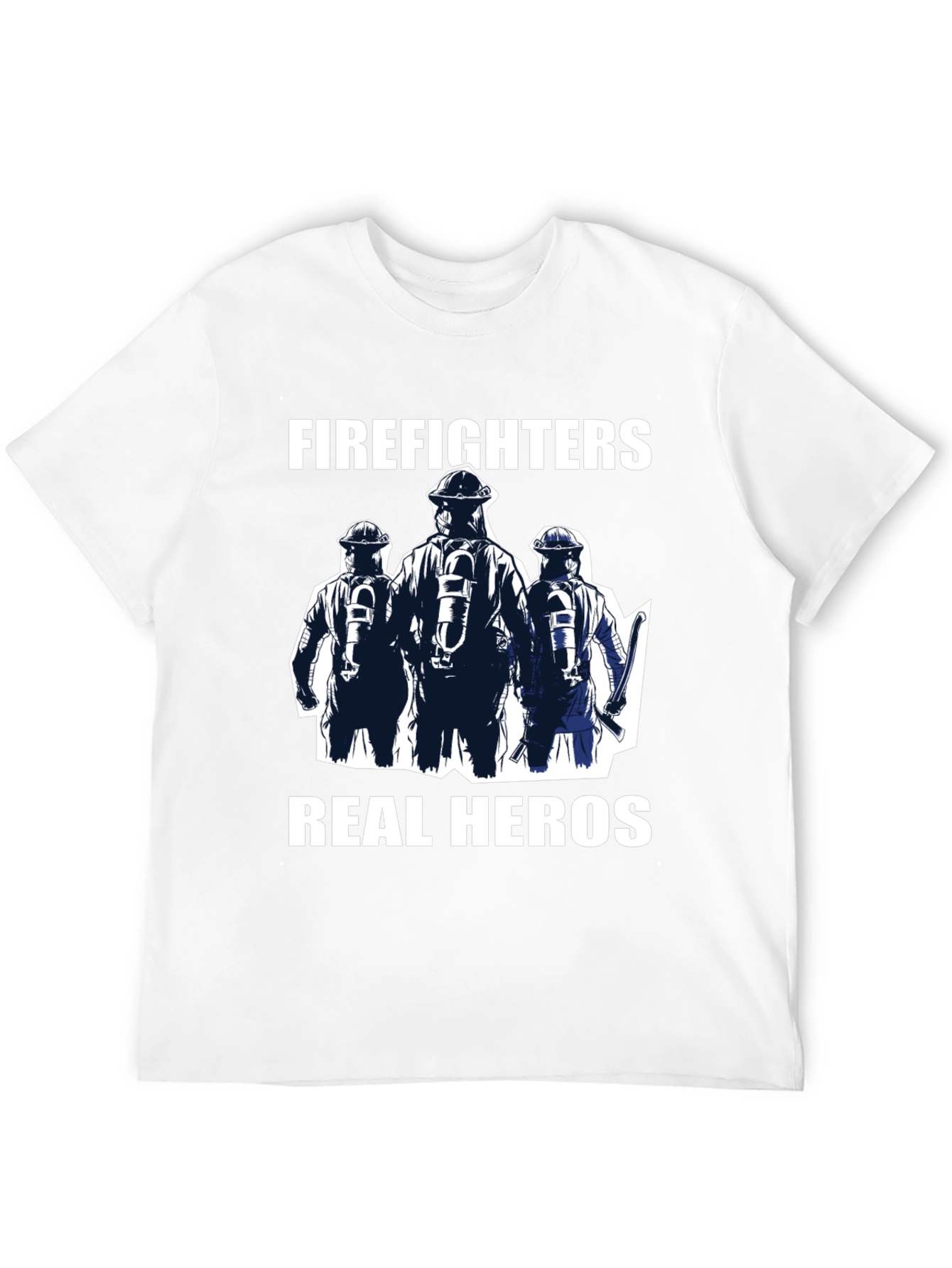 Firefighters Real Heros Graphic T-Shirt