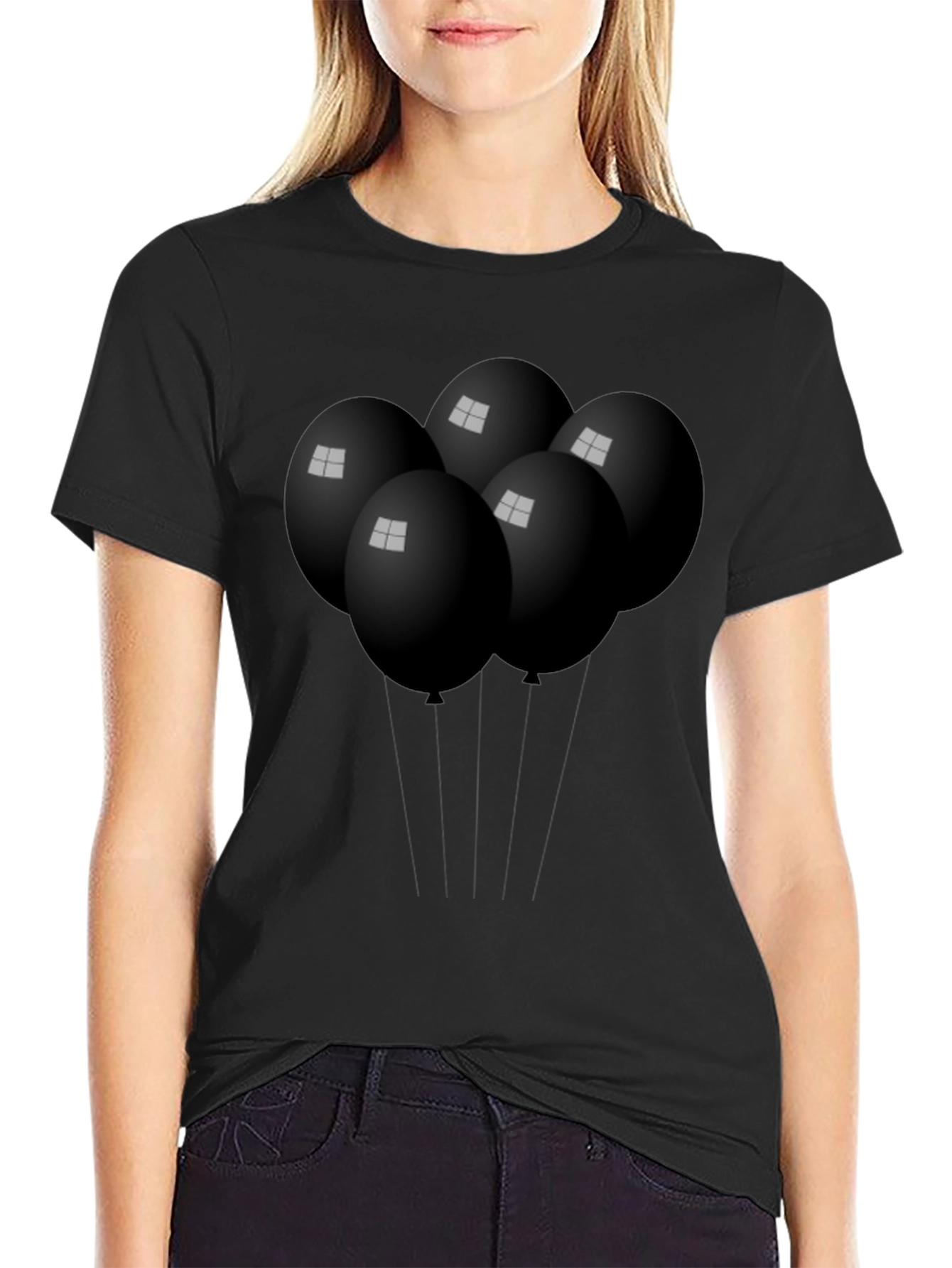 Black Balloon Graphic Tee - Stylish & Unique