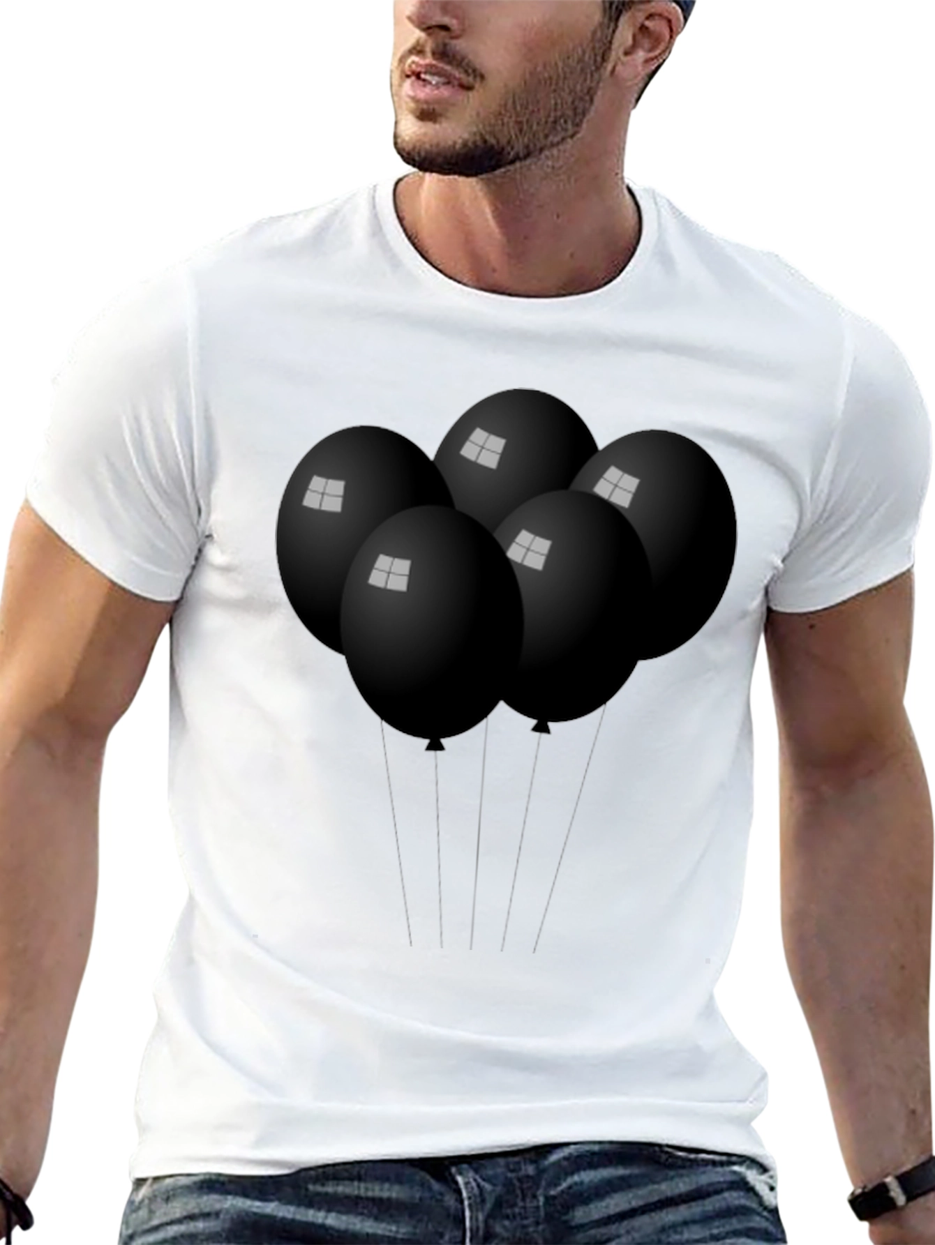Black Balloon Graphic Tee - Stylish & Unique