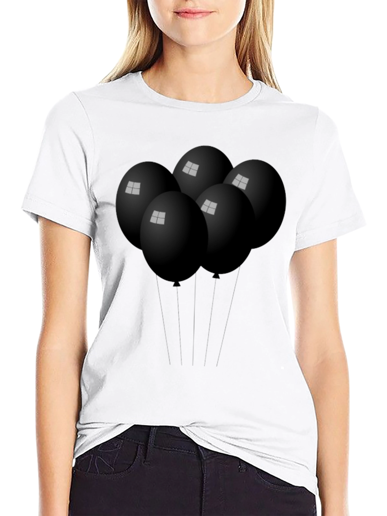 Black Balloon Graphic Tee - Stylish & Unique