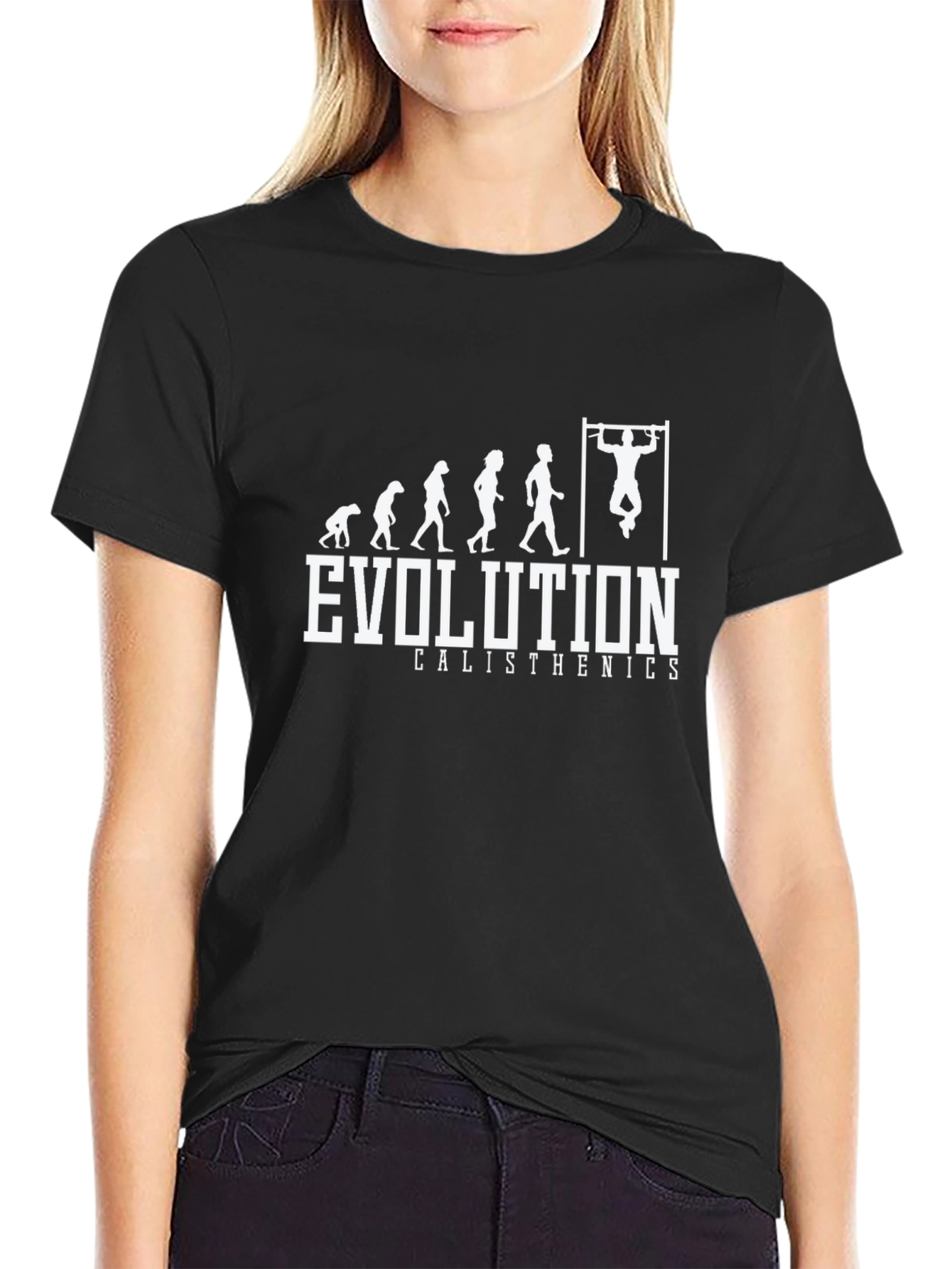Evolution Calisthenics Black T-Shirt Fitness Graphic Tee