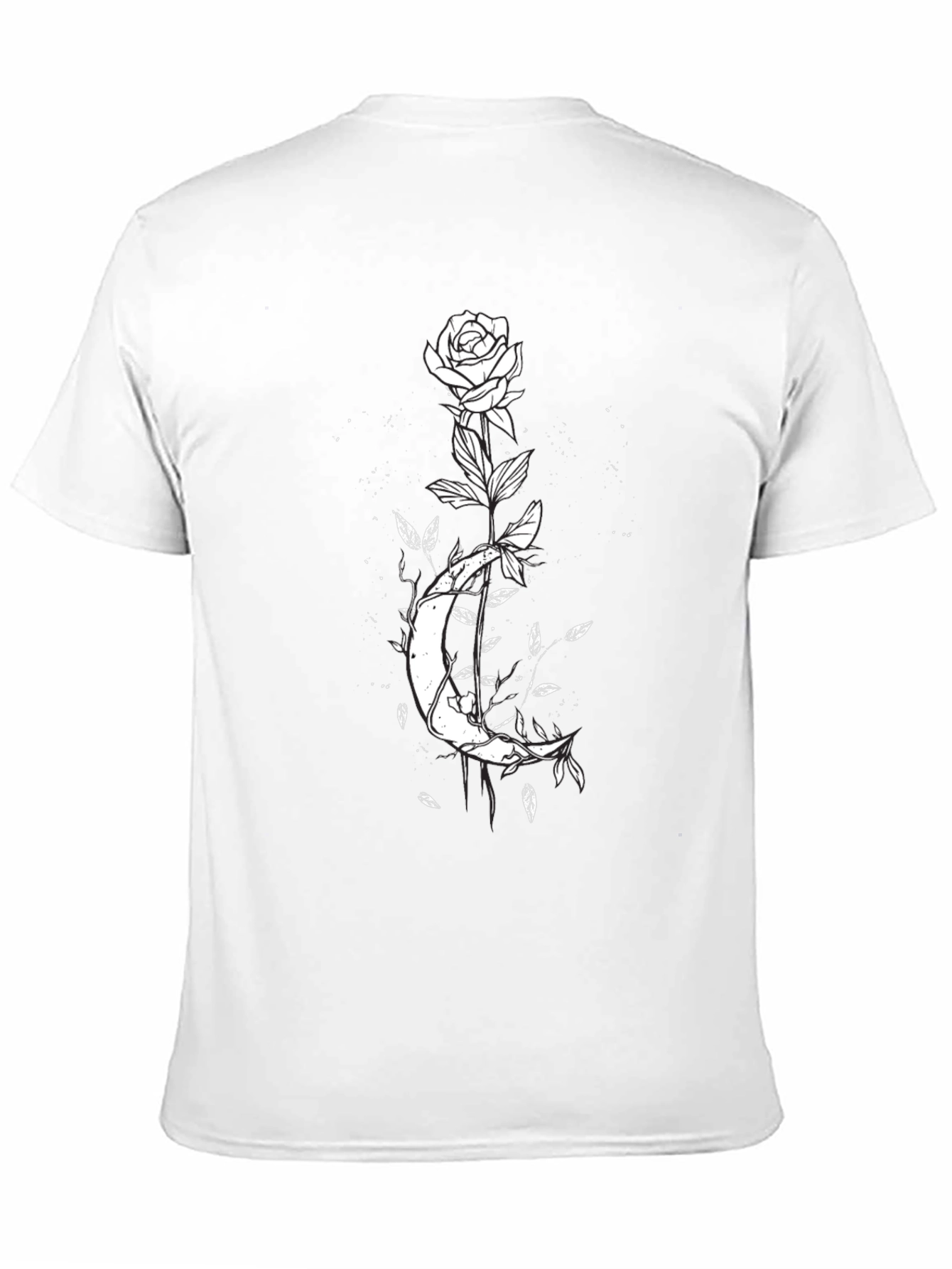 Moon Rose Graphic T-Shirt - Black