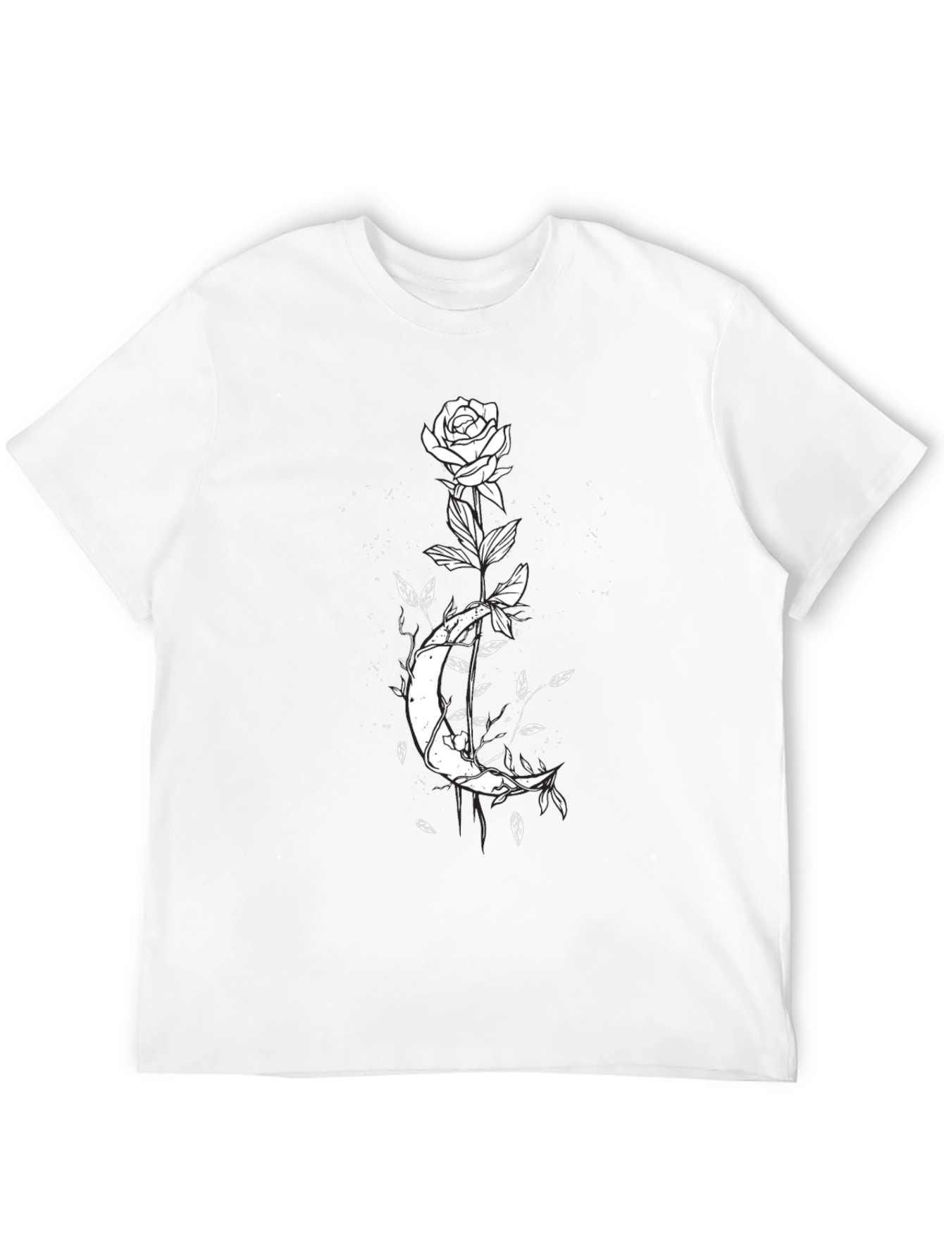 Moon Rose Graphic T-Shirt - Black