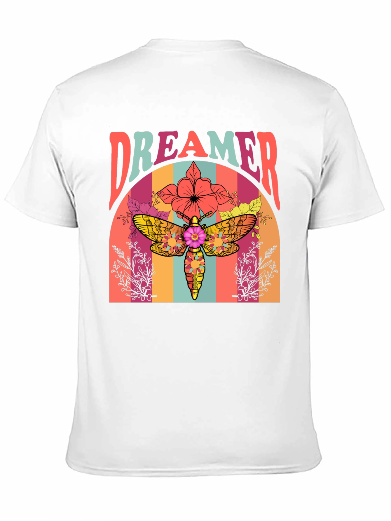 Dreamer Moth Graphic T-Shirt - Retro Style