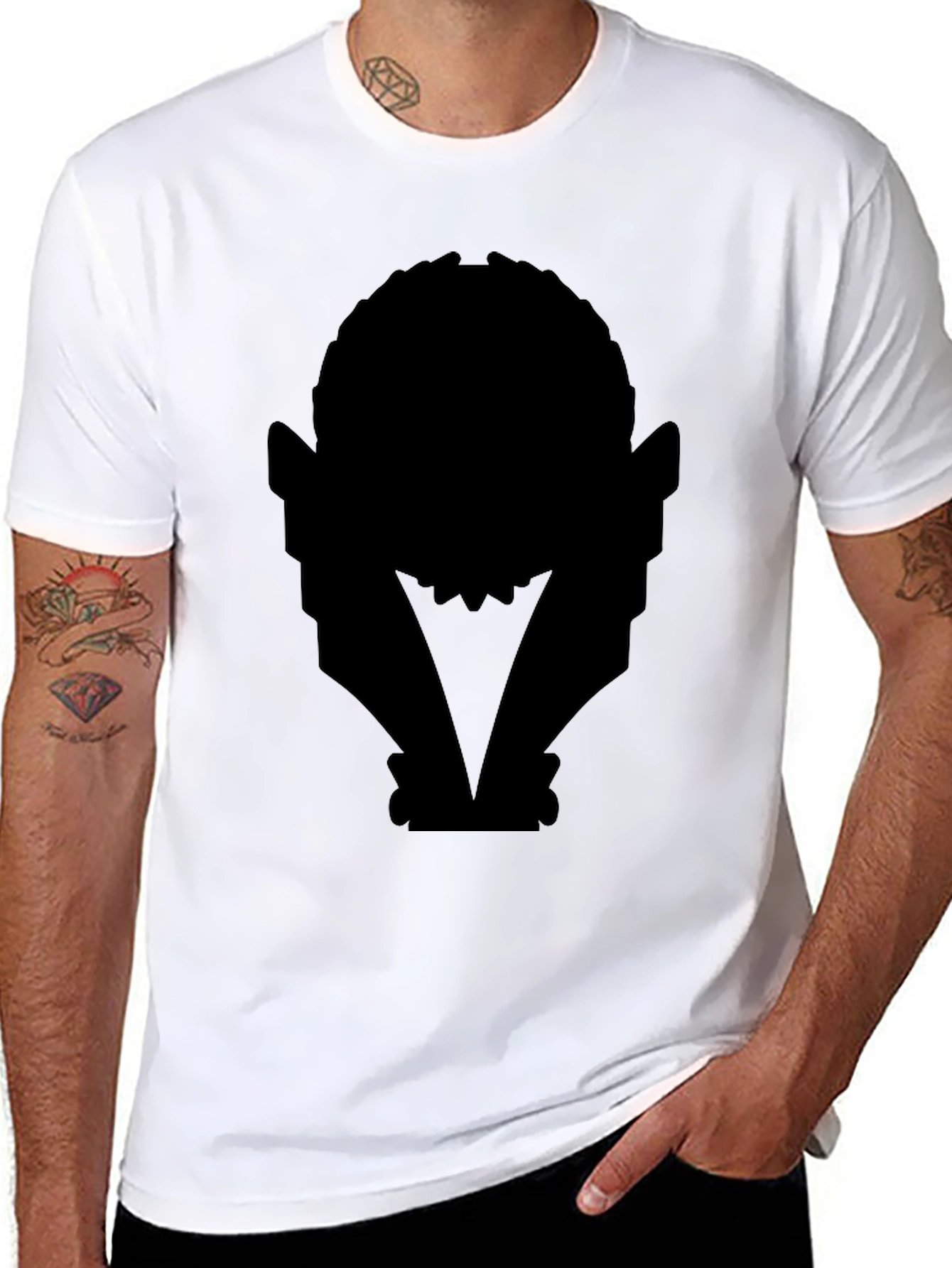 Silhouette Graphic Tee - Black Casual Shirt