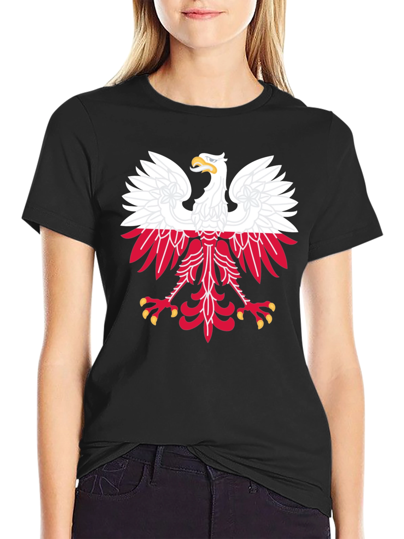 Poland Eagle Crest Black T-Shirt