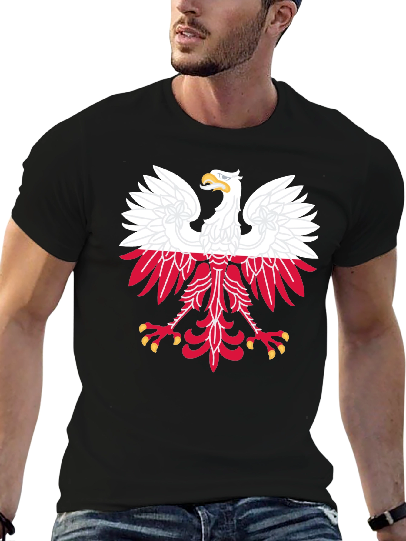 Poland Eagle Crest Black T-Shirt