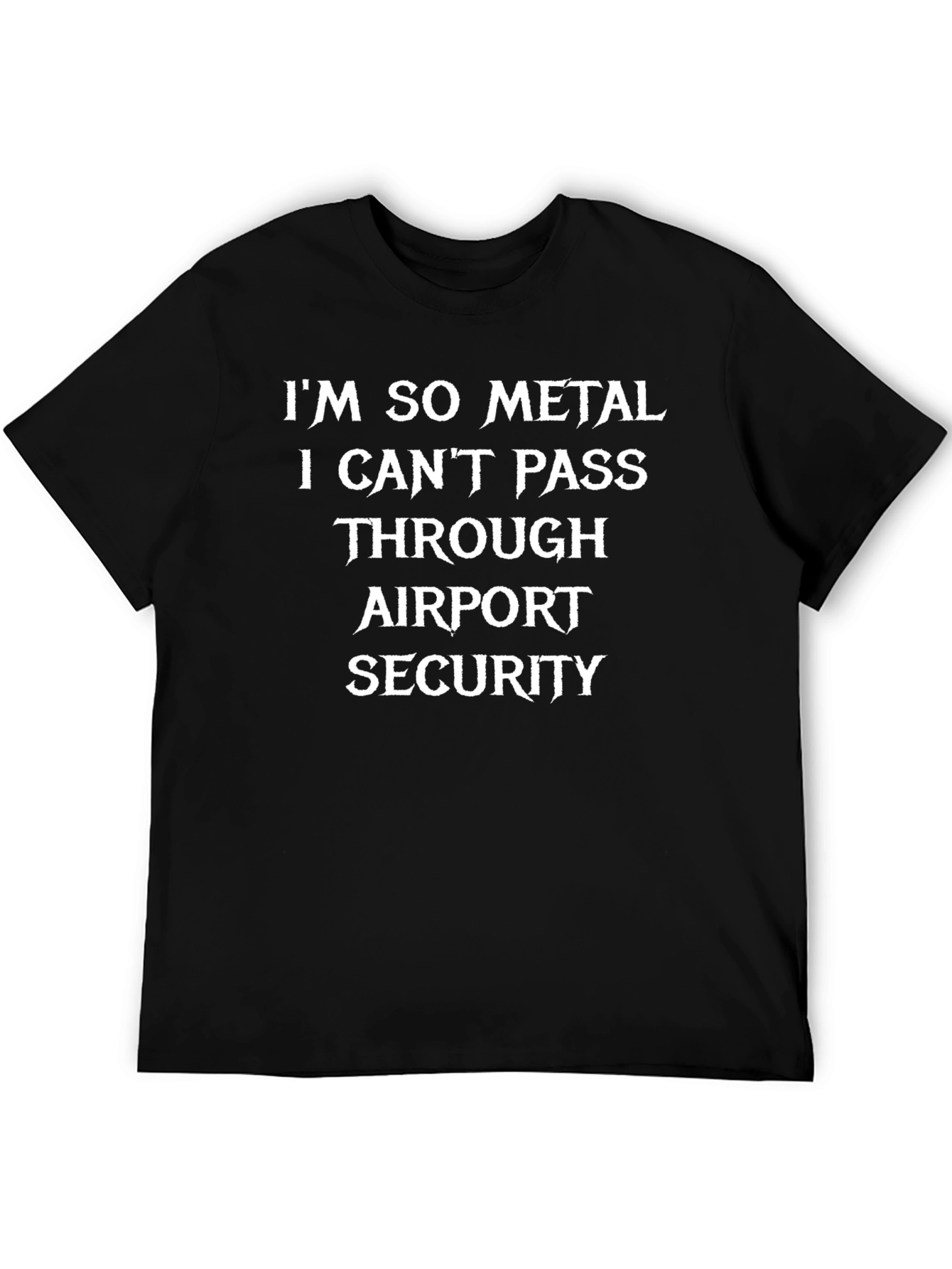 Metal Airport Security Black T-Shirt