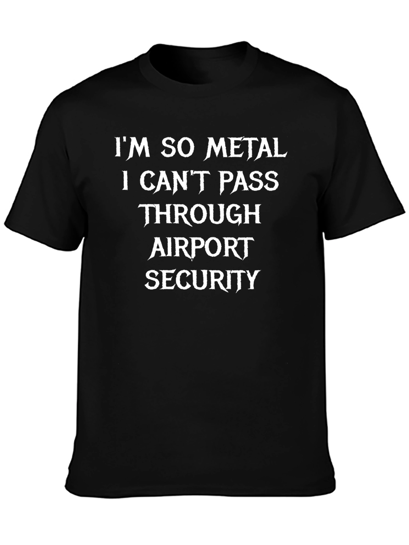 Metal Airport Security Black T-Shirt