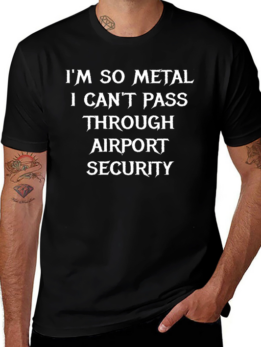 Metal Airport Security Black T-Shirt