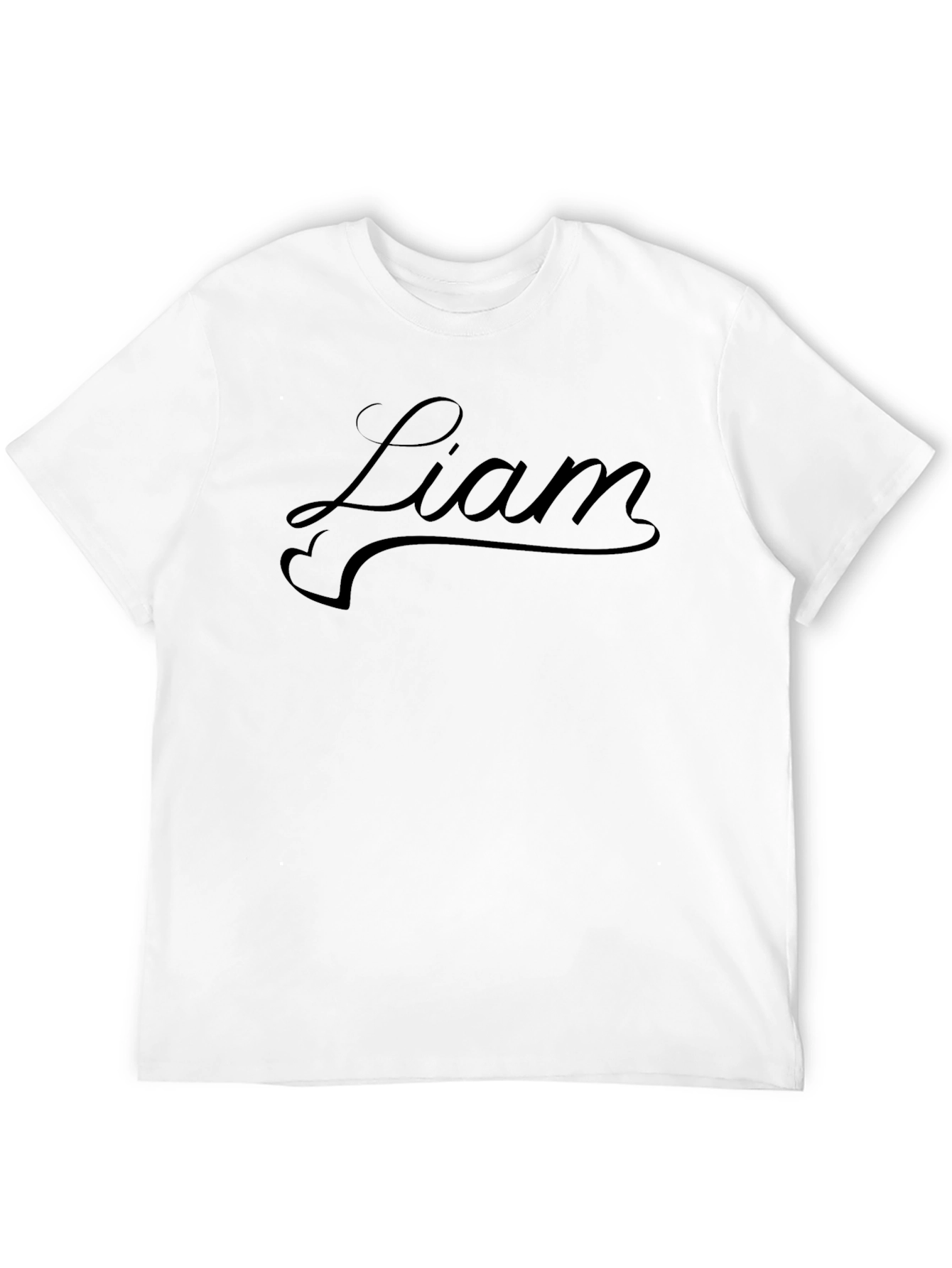 Liam Script Black T-Shirt - Stylish & Comfortable