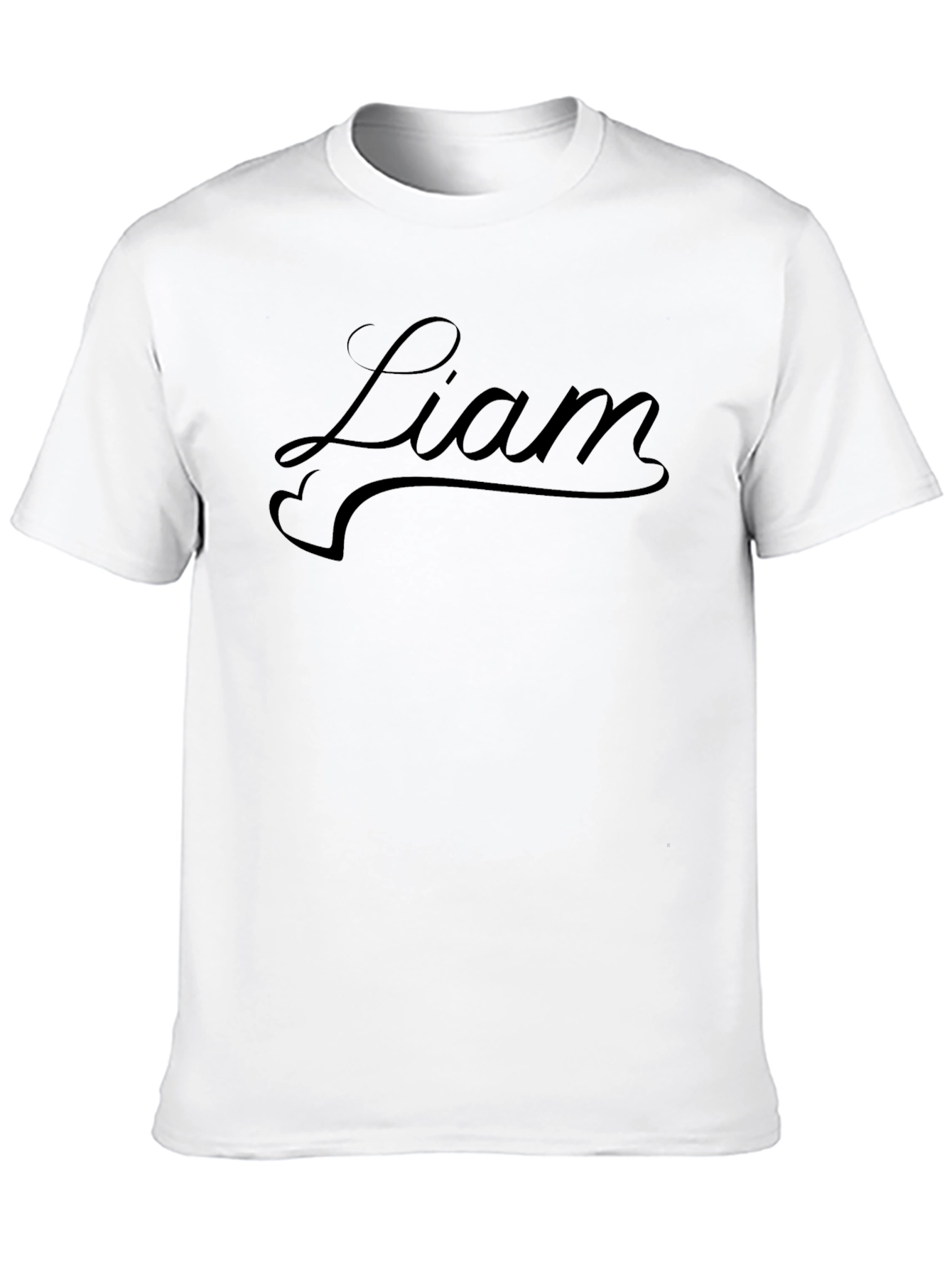 Liam Script Black T-Shirt - Stylish & Comfortable