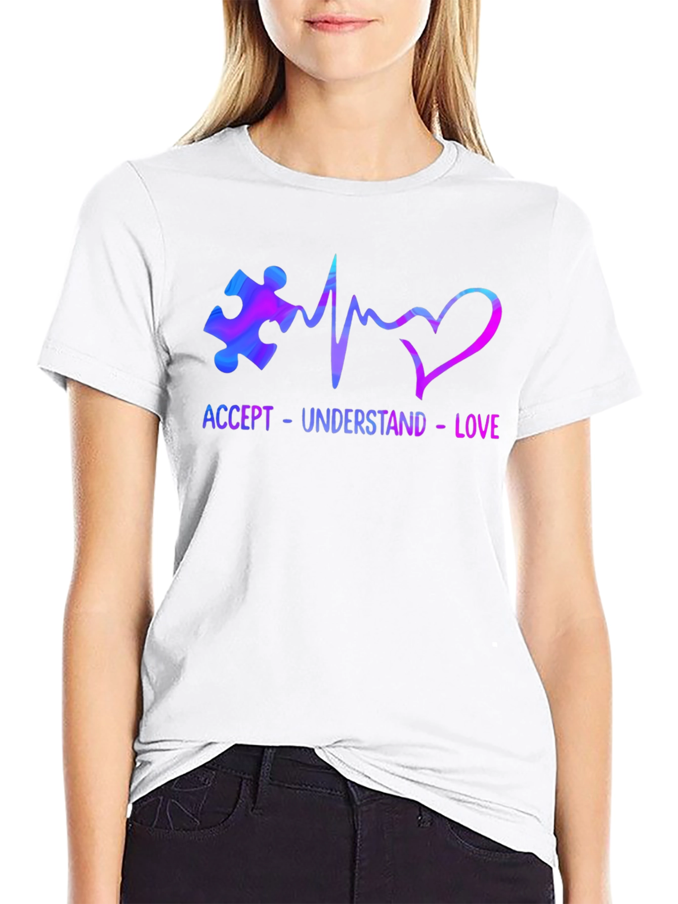 Autism Awareness Accept Love Mens Tee