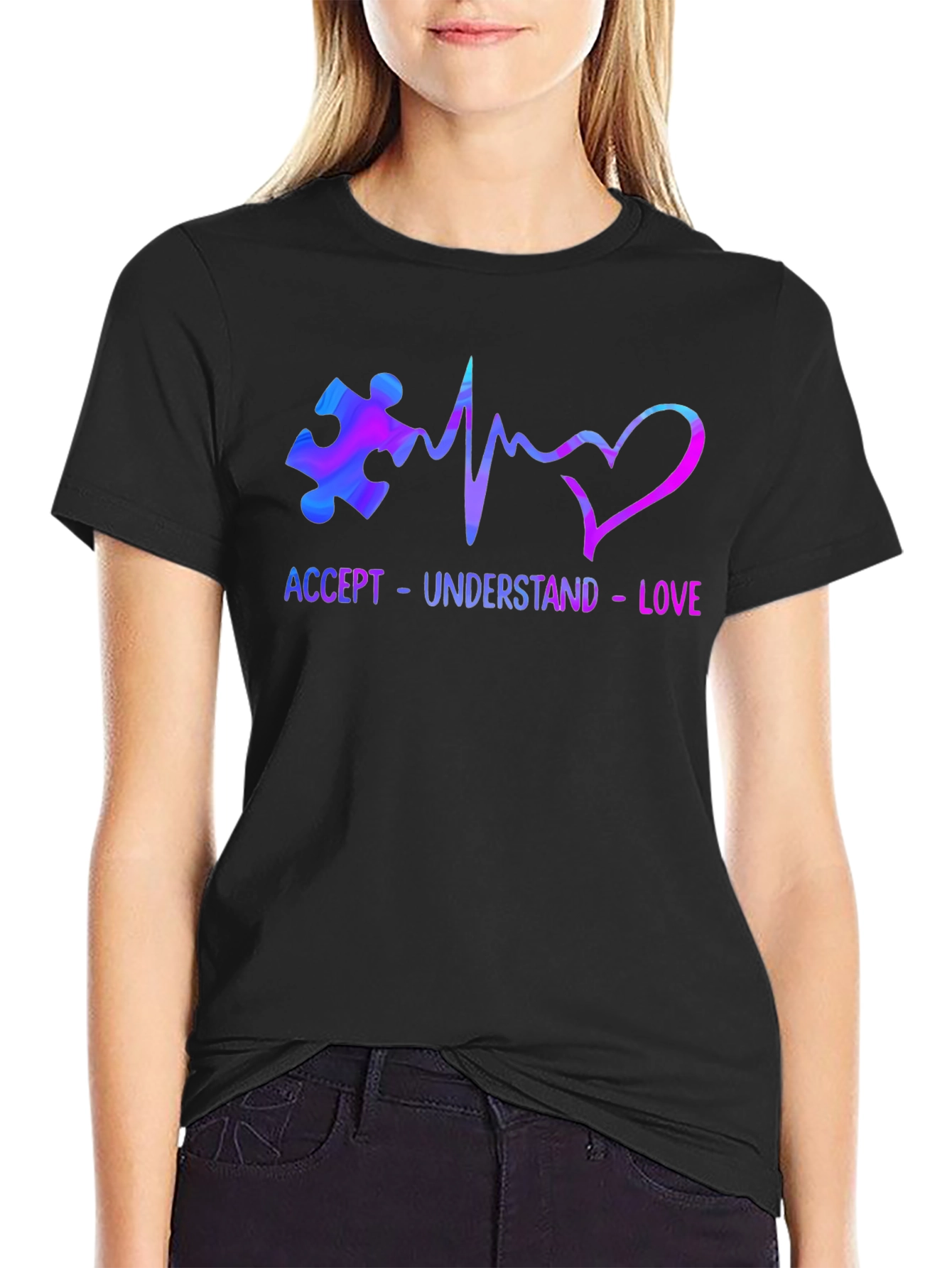 Autism Awareness Accept Love Mens Tee