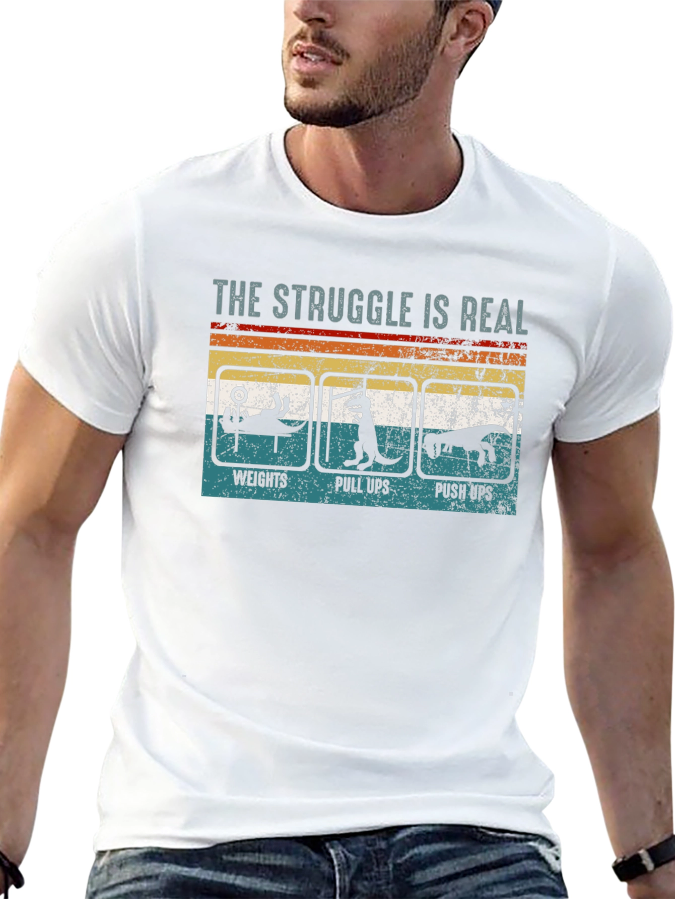 The Struggle is Real Workout Graphic T-Shirt