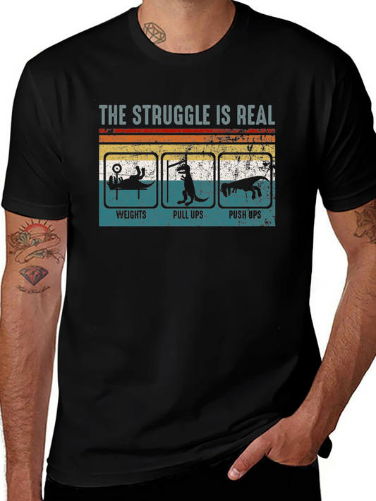 The Struggle is Real Workout Graphic T-Shirt