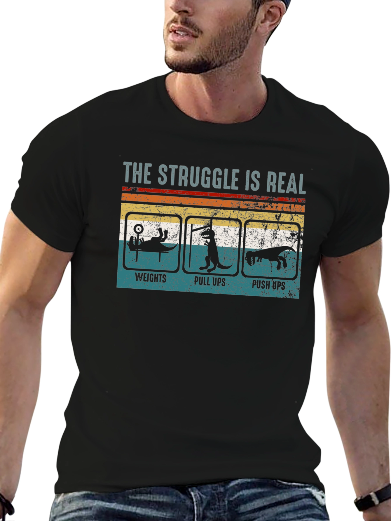 The Struggle is Real Workout Graphic T-Shirt